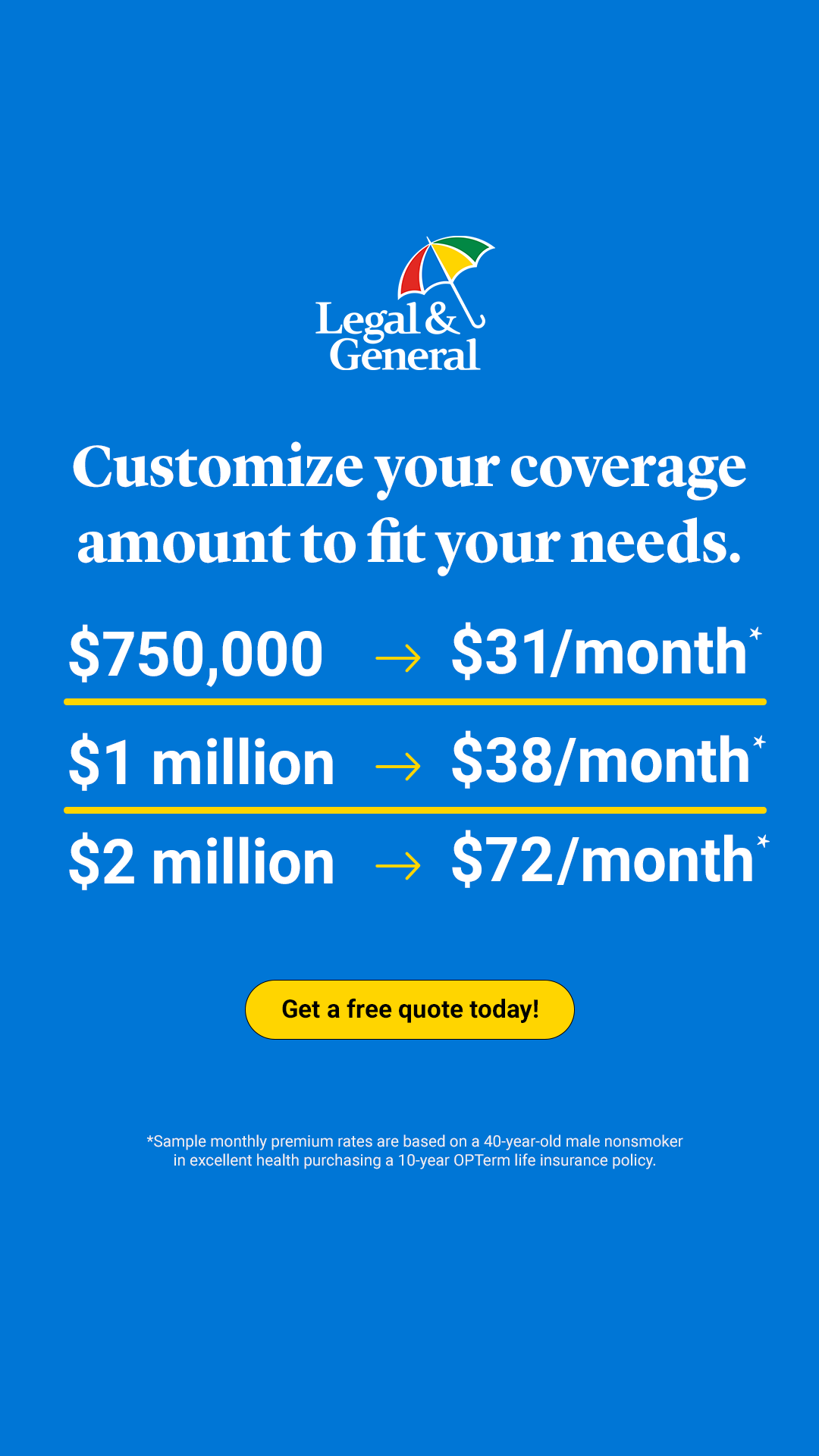 Legal & General America Facebook ad: See How Easy Getting A Quote Can Be.