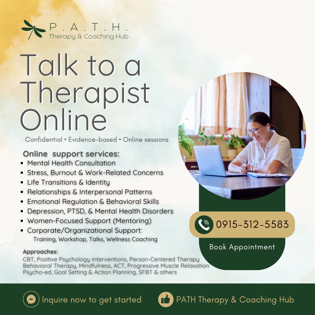 PATH Therapy & Coaching Hub Facebook ad: This support is for people who are ready…