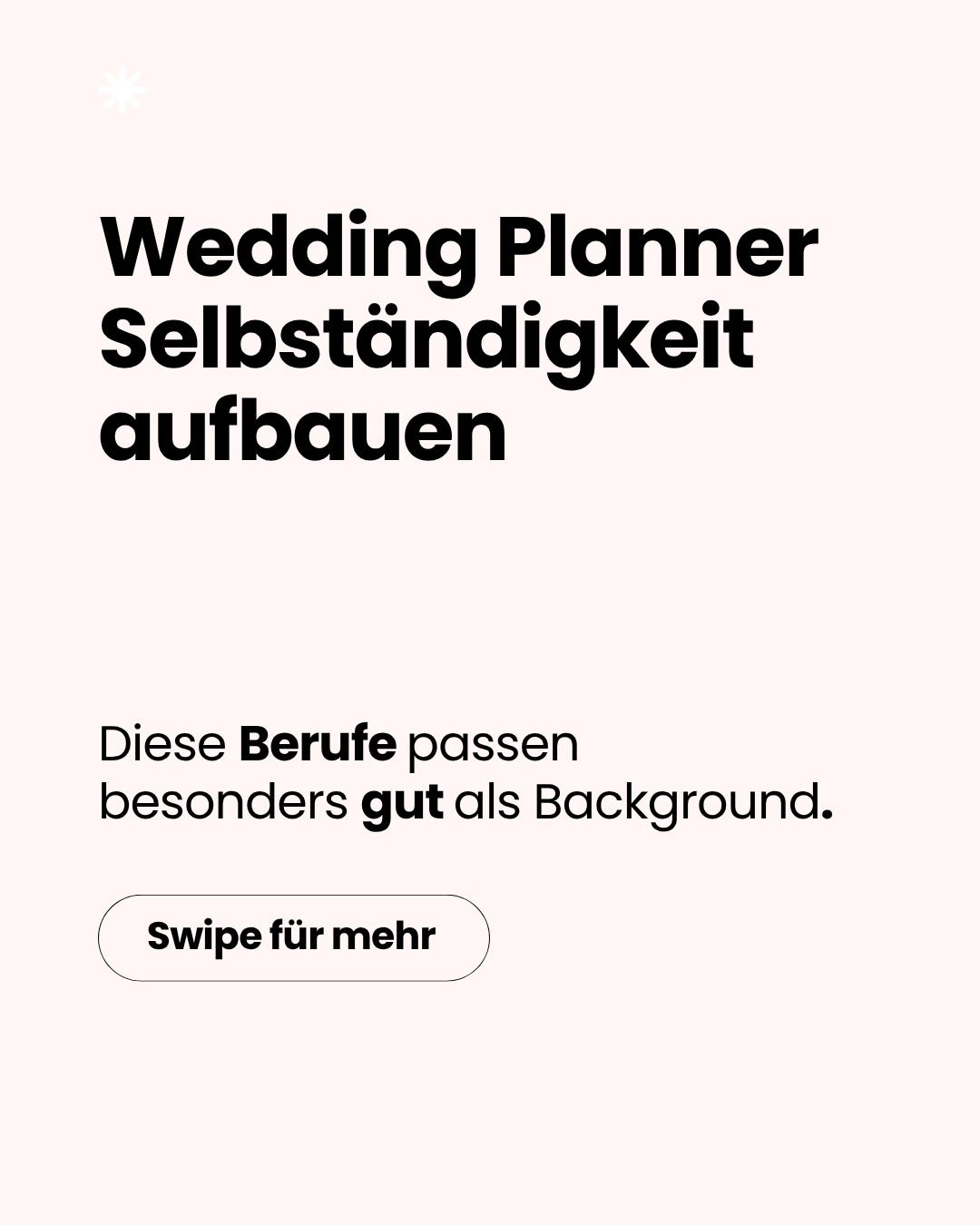 Avantgarde Hochzeiten Facebook ad: Wedding Planner werden