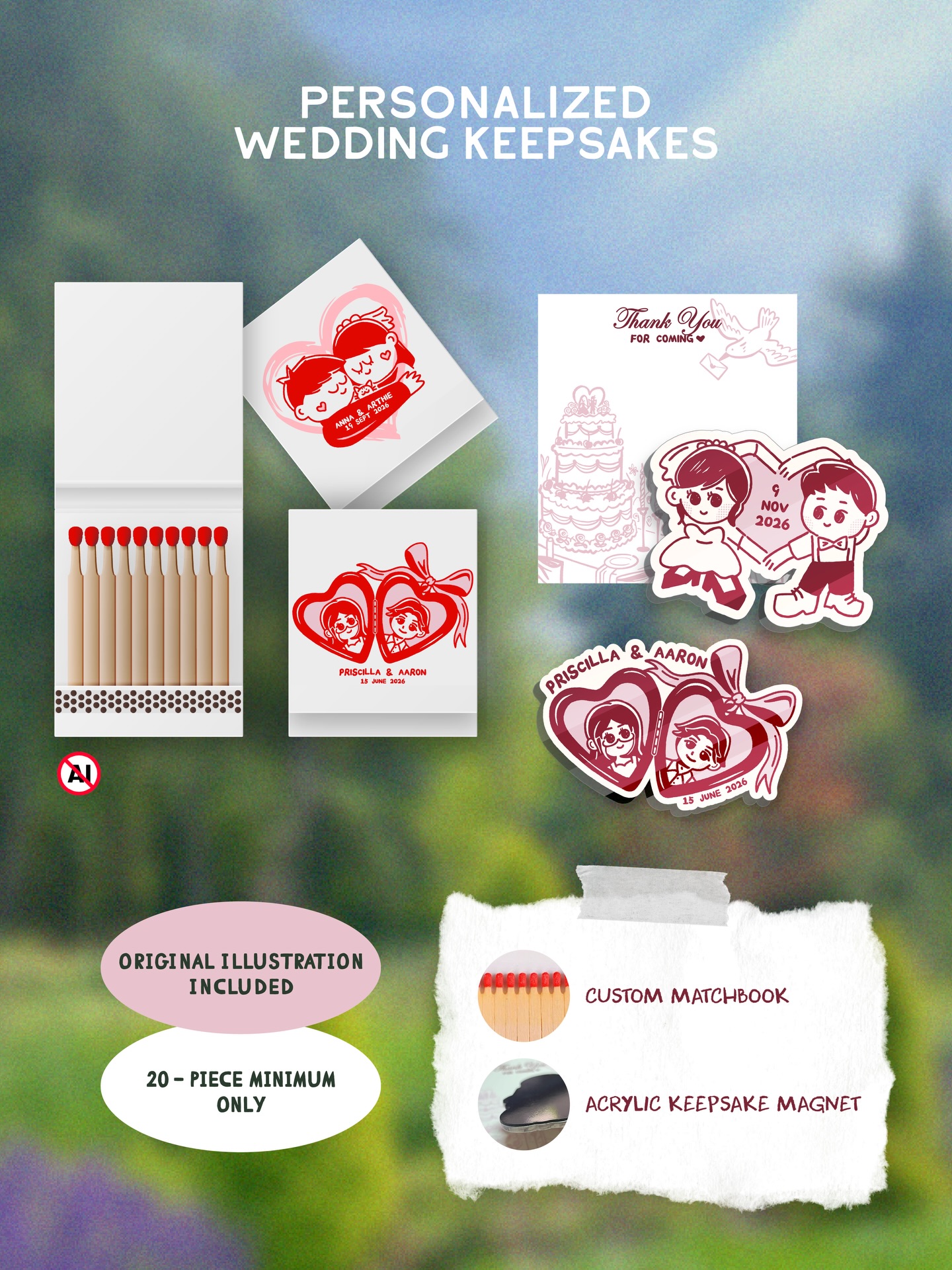 Tofu Labs Facebook ad: Personalized Wedding Invitations & Keepsakes