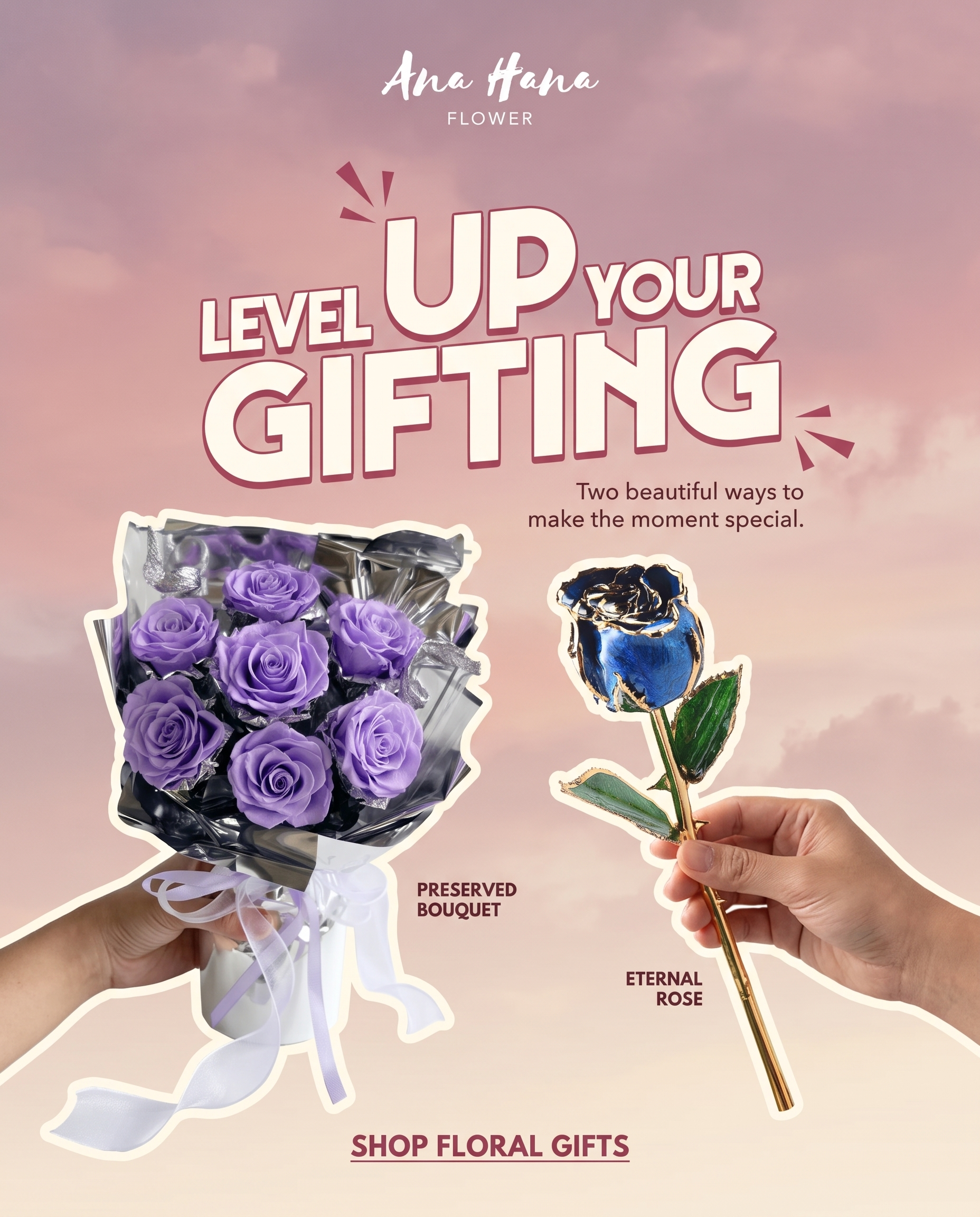 Ana Hanaアナの花 Facebook ad: Beauty That Stays