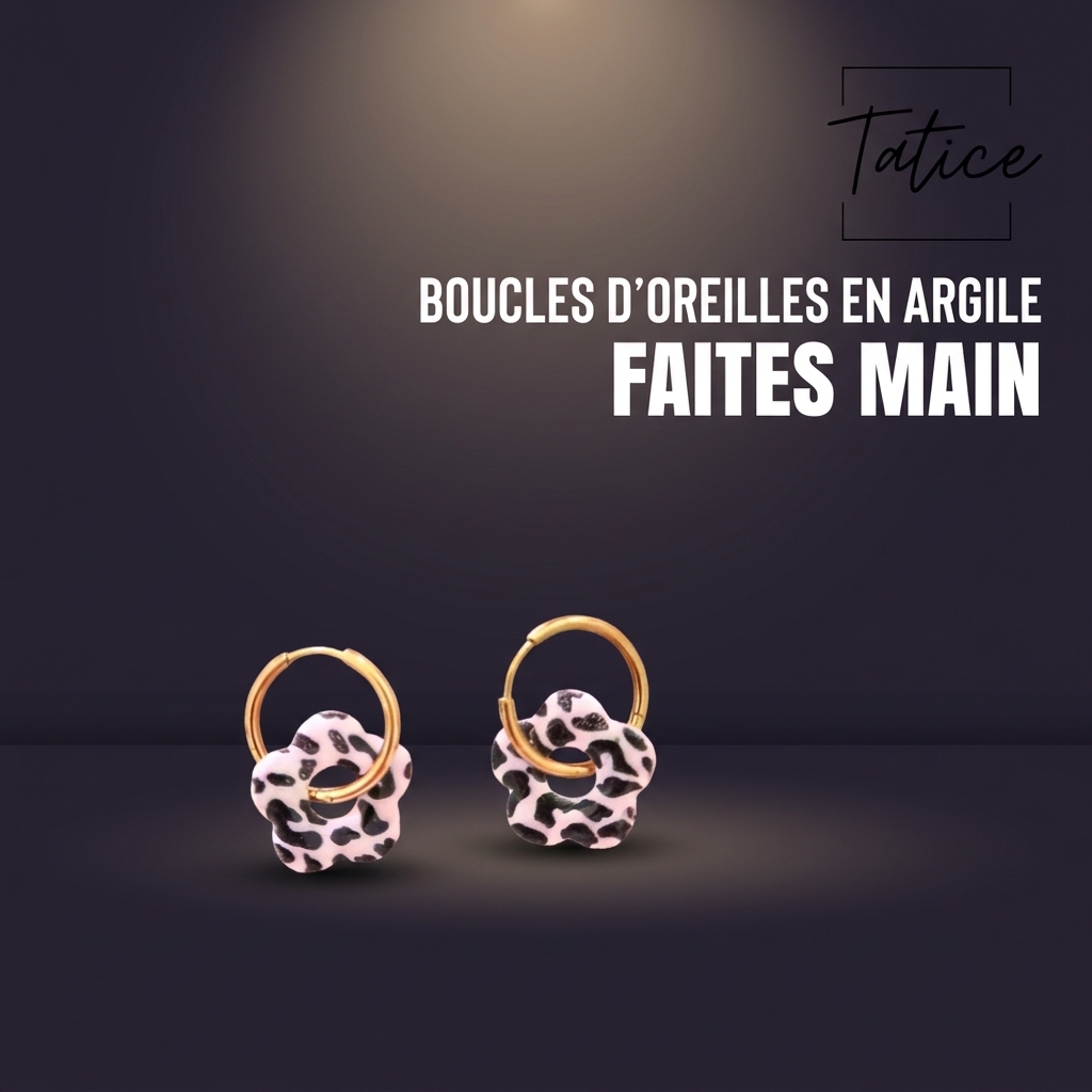 Atelier Tatice Facebook ad: Créoles personnalisables faites main