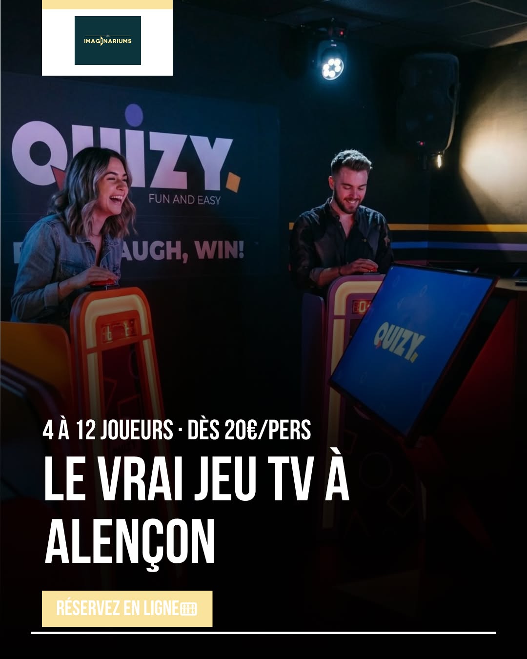 Les Imaginariums - Escape Game & Loisirs Alençon Facebook ad: Le vrai jeu TV à Alençon