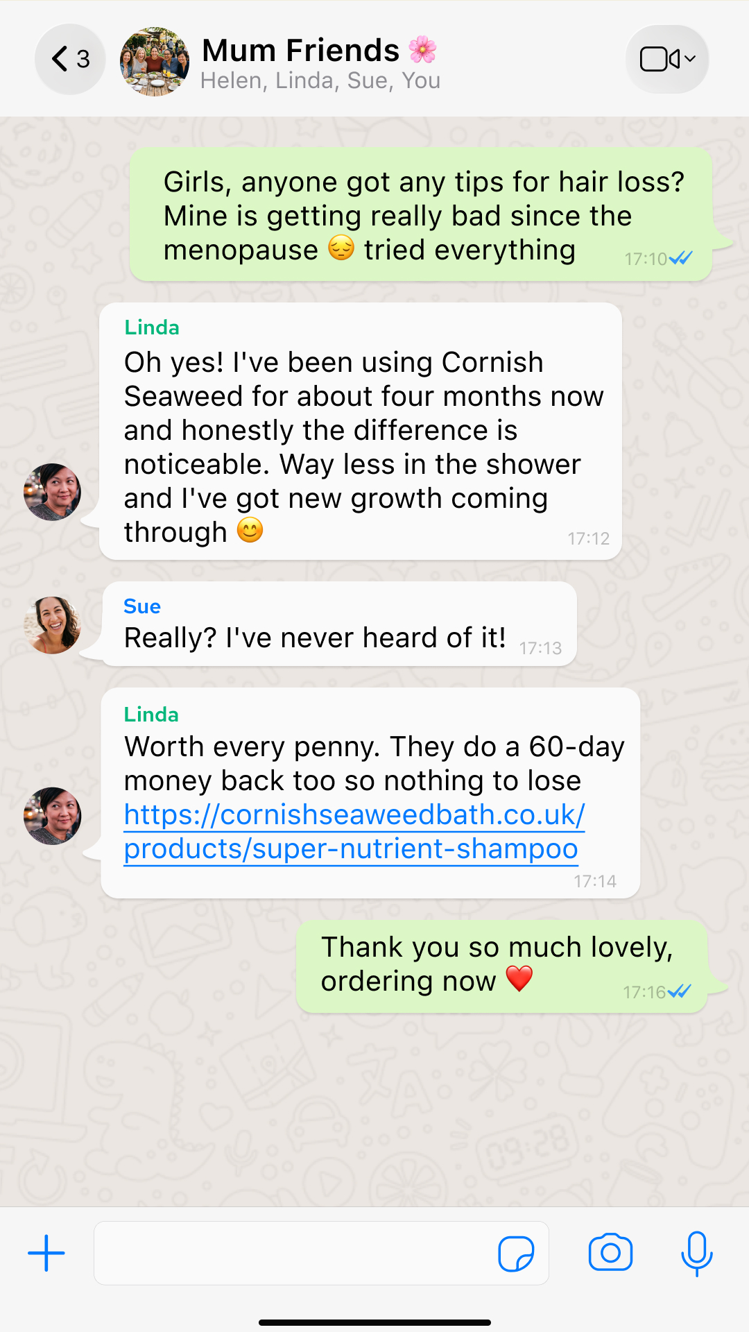 The Cornish Seaweed Bath Company Facebook ad