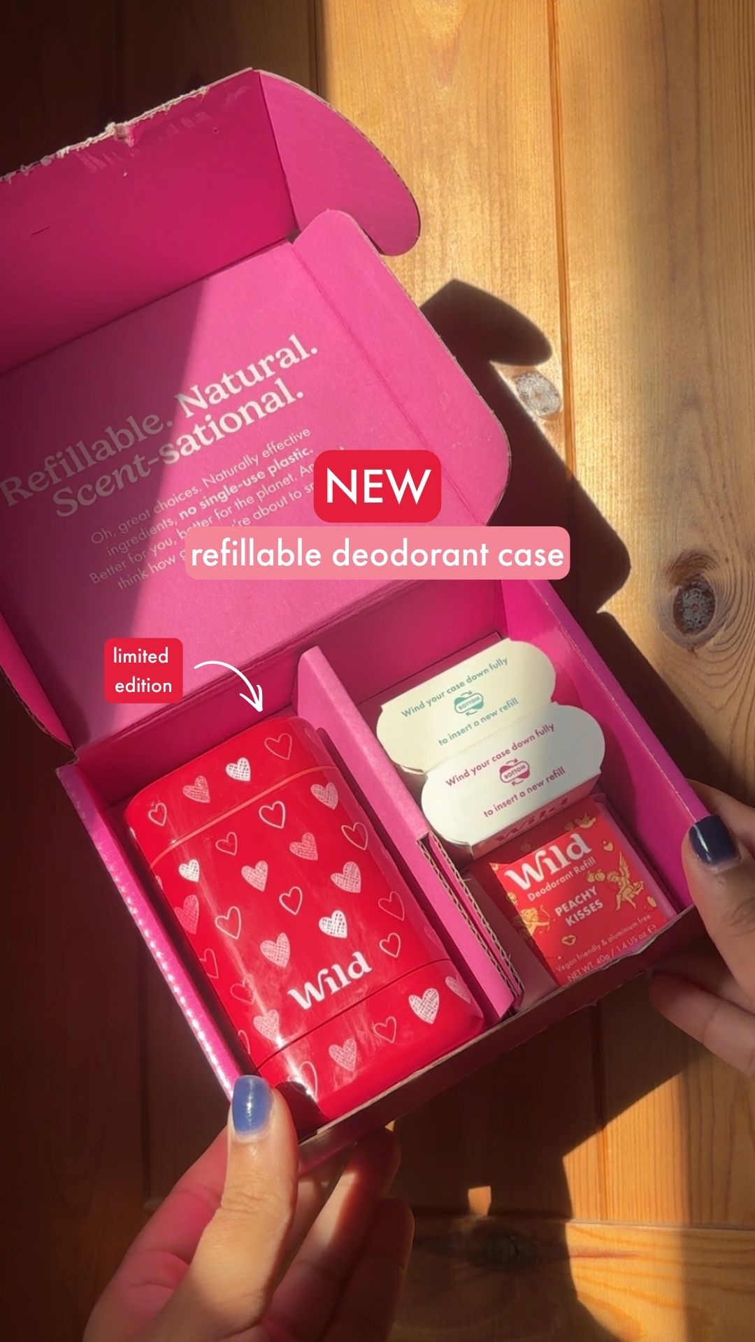 Wild Facebook ad: All day freshness and 24hr protection - Peachy Kisses…