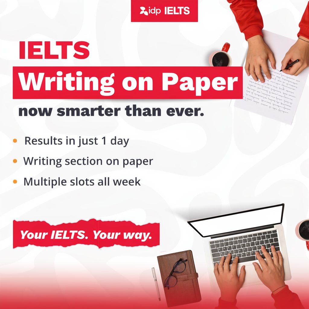 IELTS Essentials from IDP - NP Facebook ad