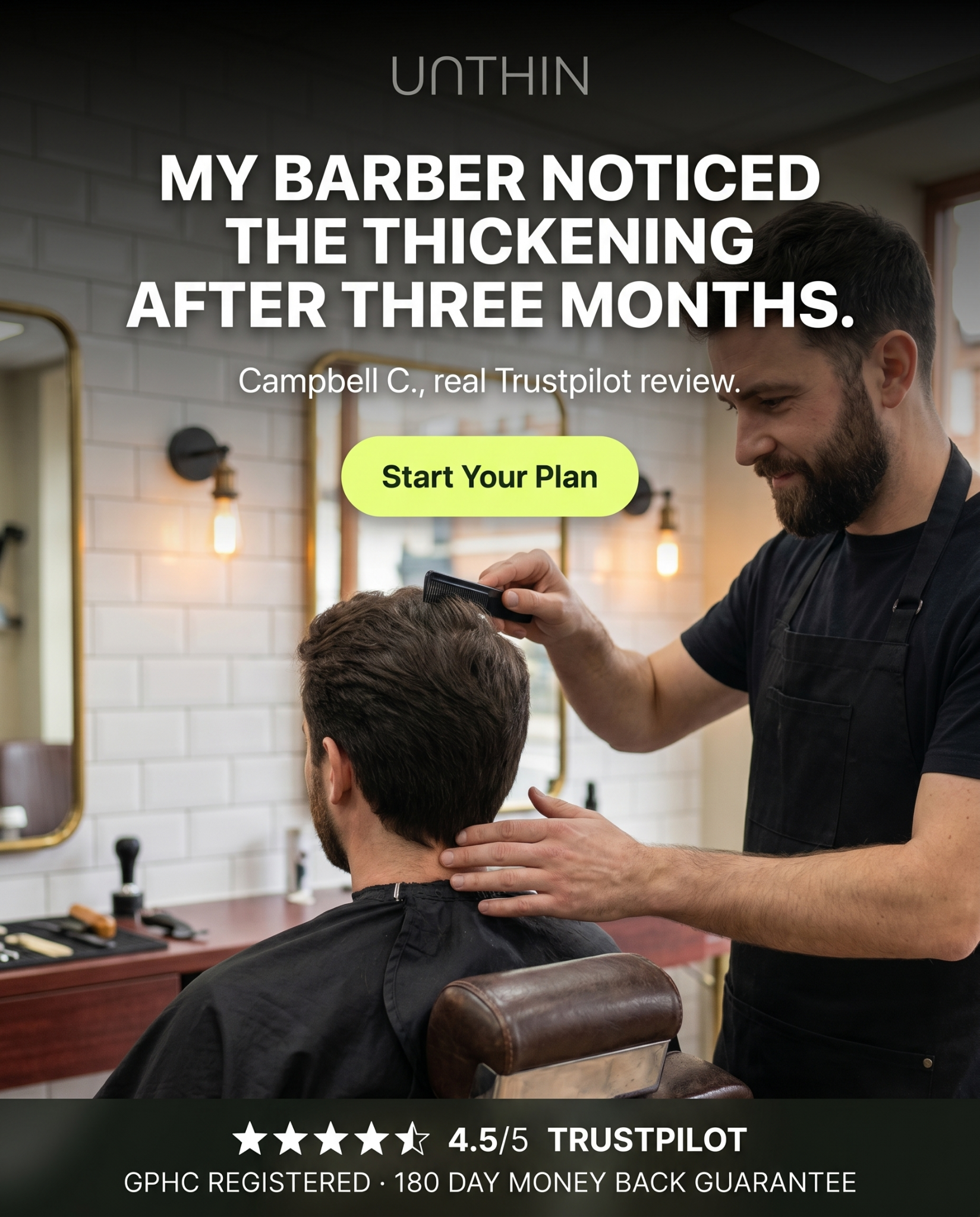 Unthinhair Facebook ad