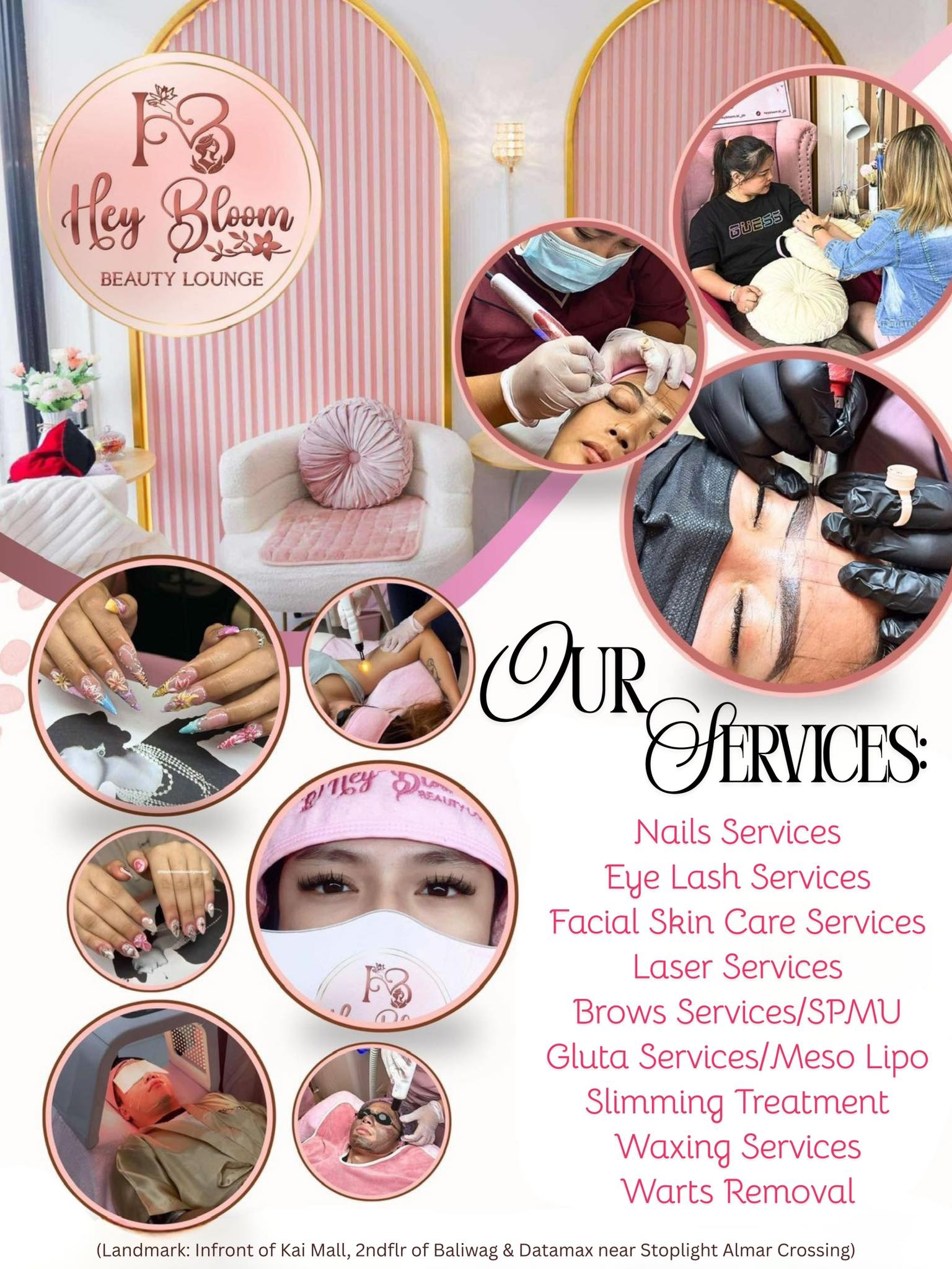 Hey Bloom Beauty Lounge Facebook ad: Discover the new era of elegance at Hey…