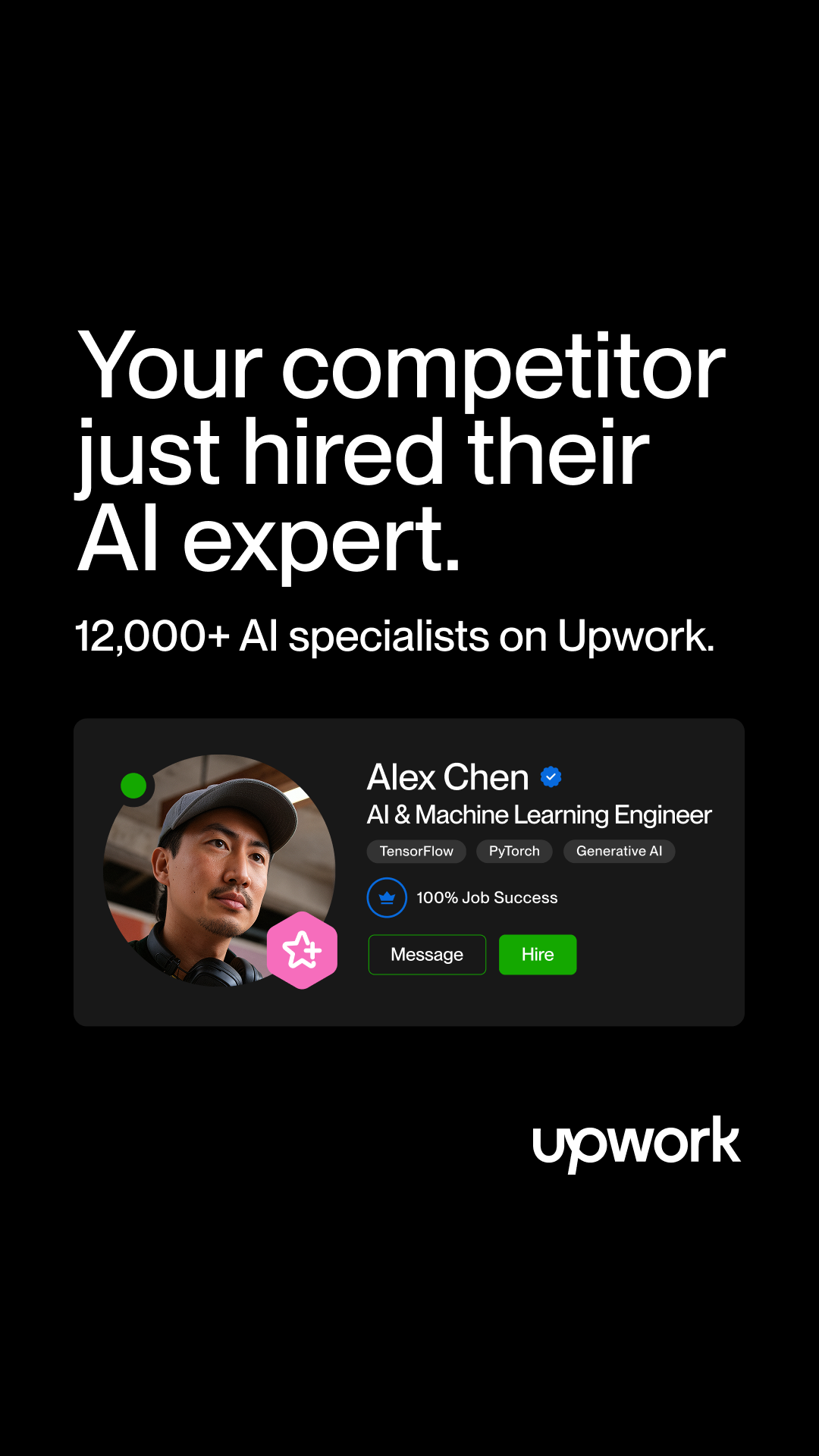 Upwork Facebook ad