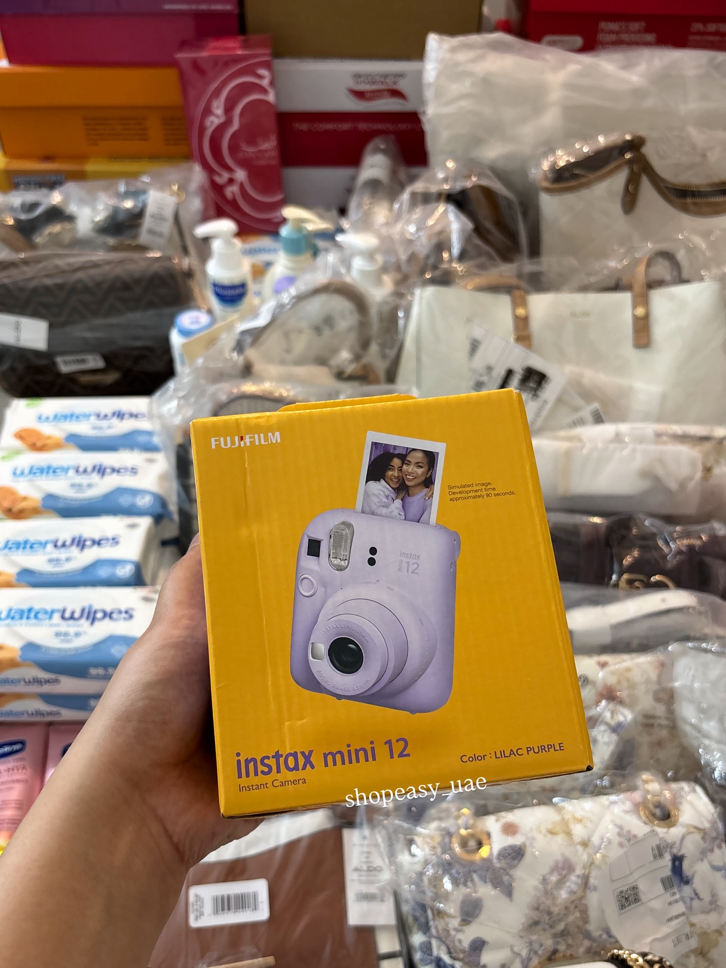 Shop Easy UAE Facebook ad: Fujifilm Instax mini camera available on preorder