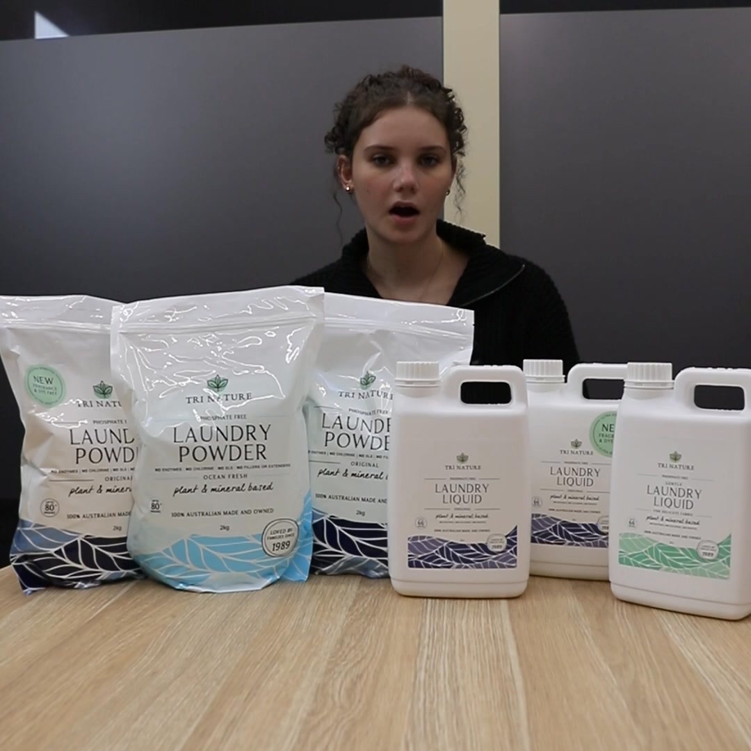 Tri Nature Facebook ad: Laundry Powder just $0.44 per load!