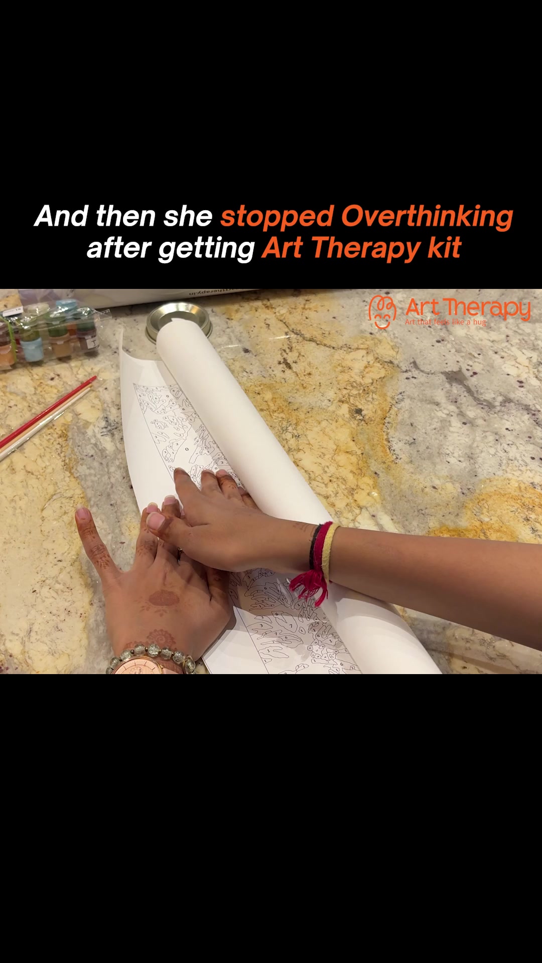 Art therapy Facebook ad: Unwind with Paint by Numbers