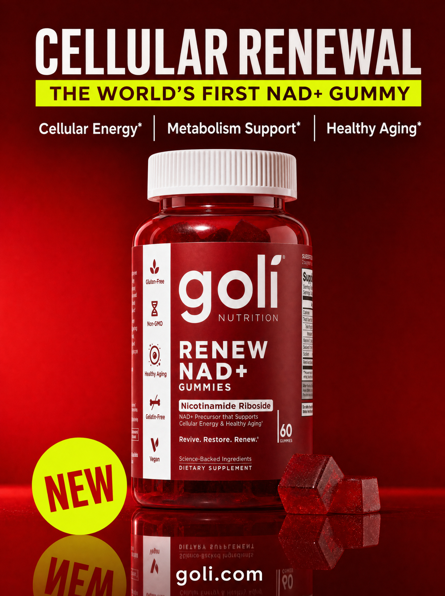 Goli Facebook ad: Up to 60% OFF. Breakthrough in healthy aging