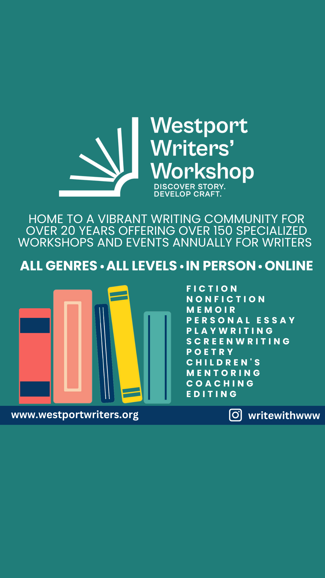 Westport Writers' Workshop Facebook ad