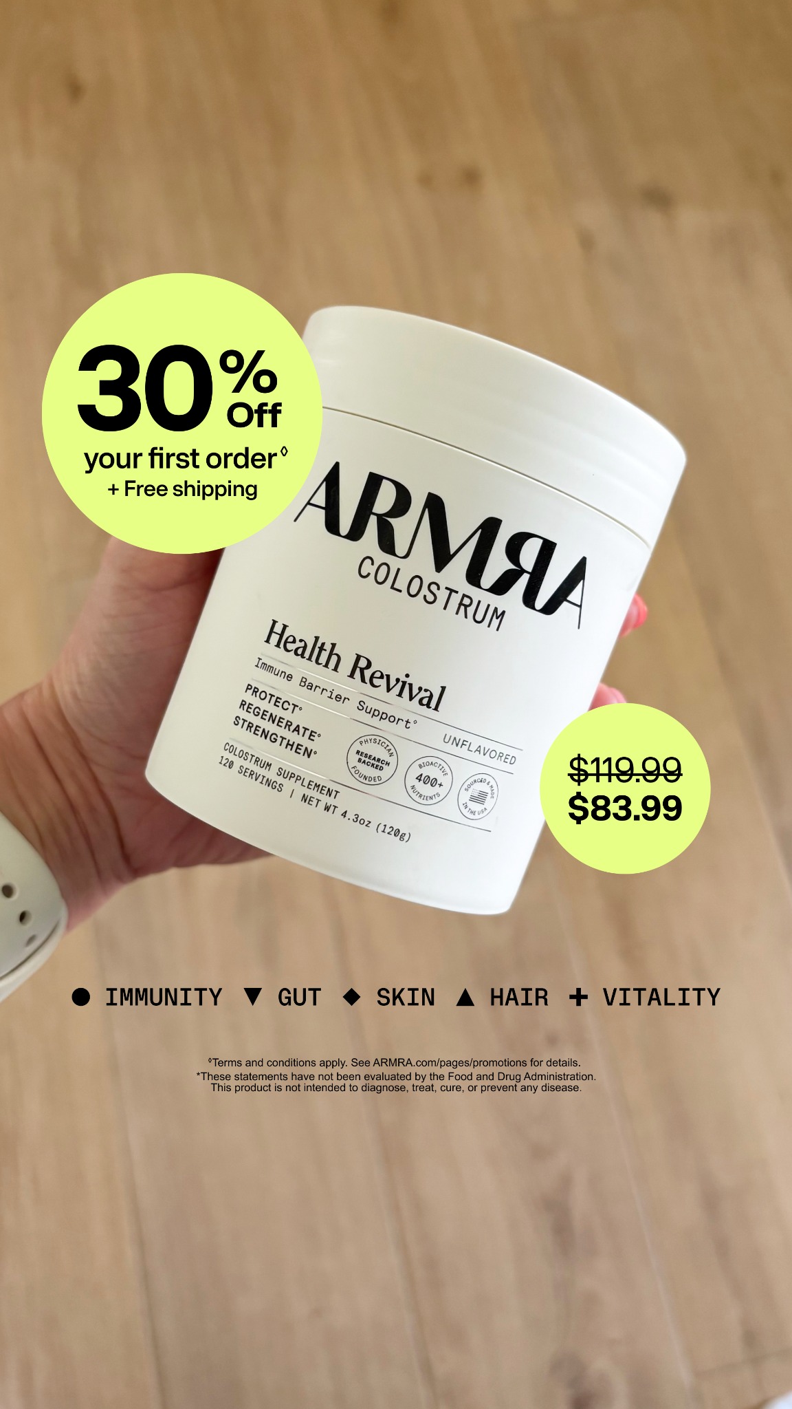 ARMRA Facebook ad