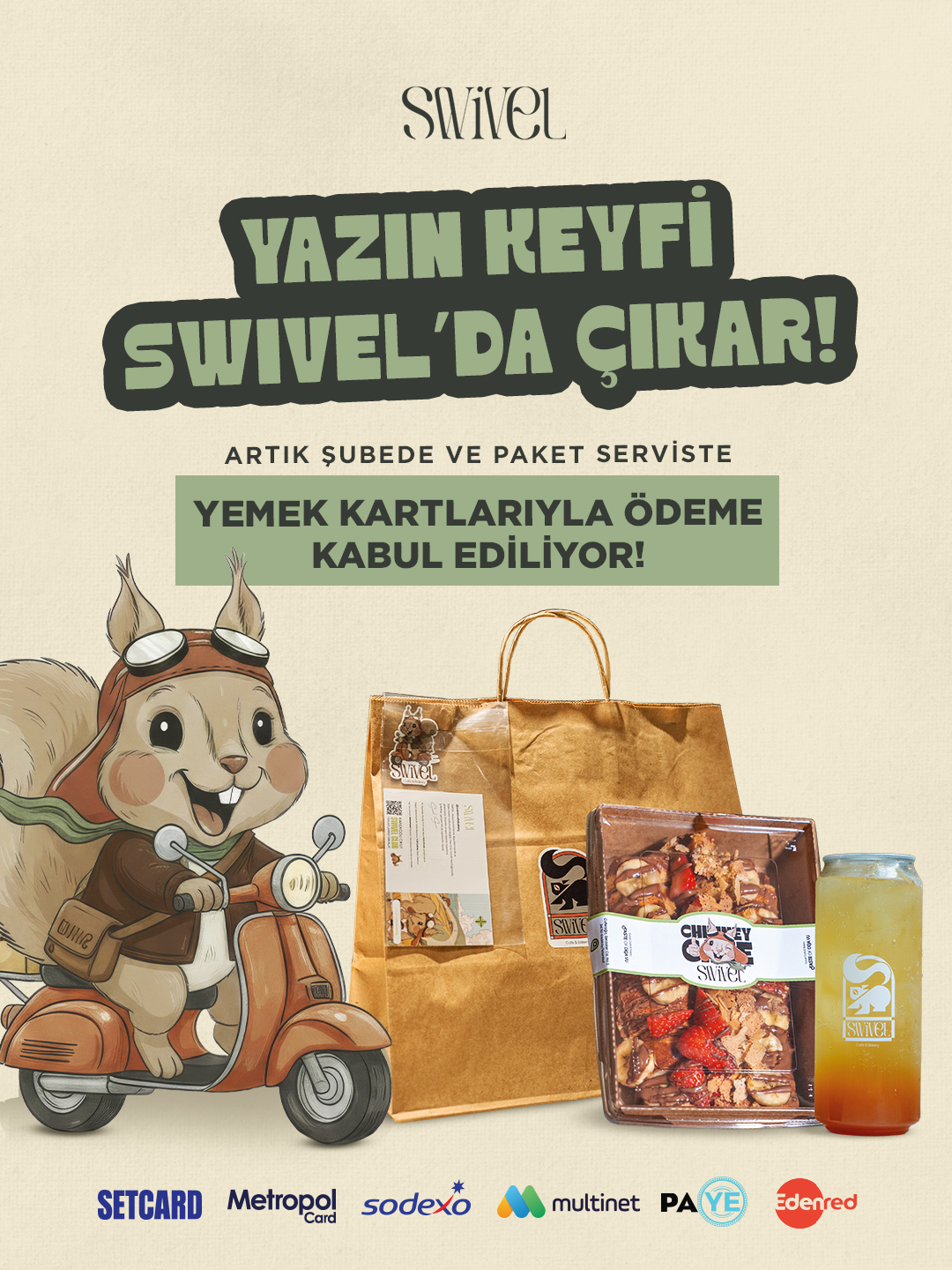 Swivel Cafe & Bakery Facebook ad: Swivel'de lezzete ulaşmak çok daha kolay!