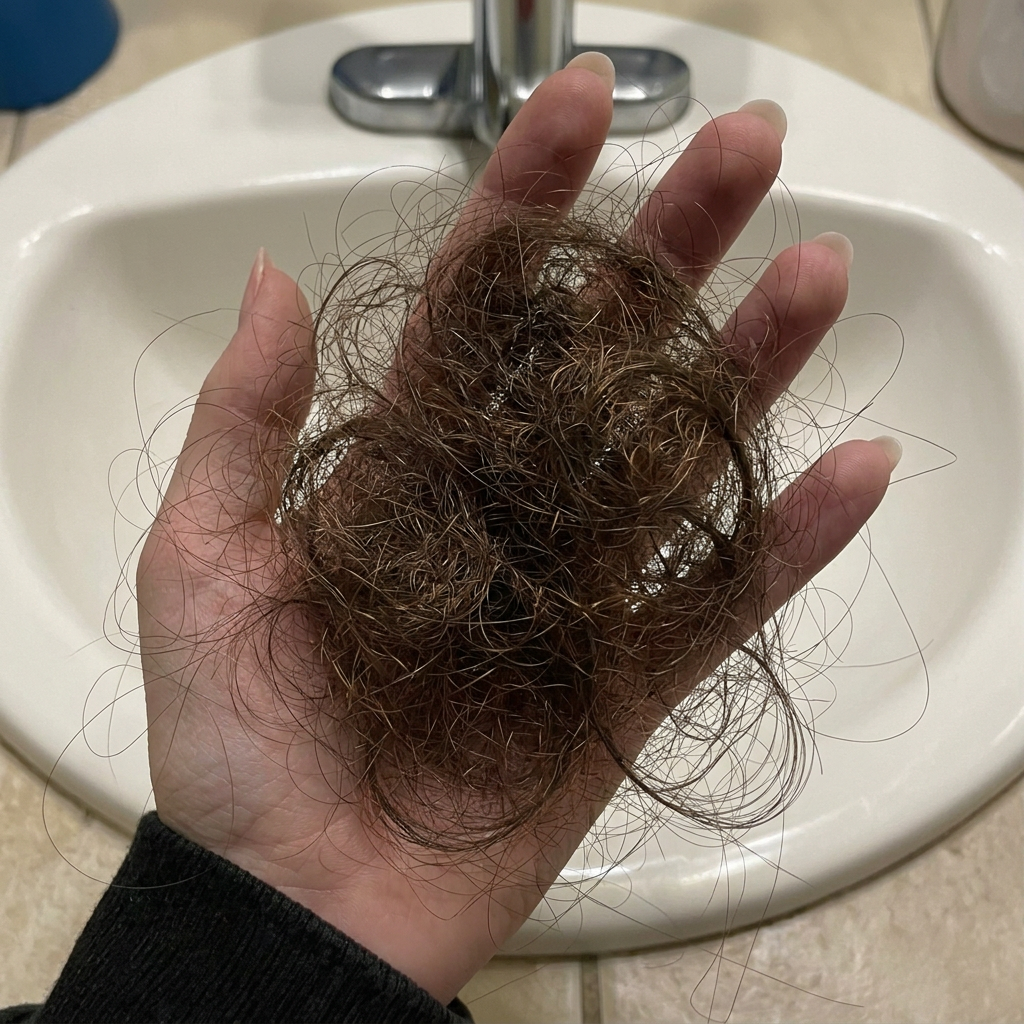 Wellness & Women Facebook ad: Your hair loss isn't aging. It's WORSE.