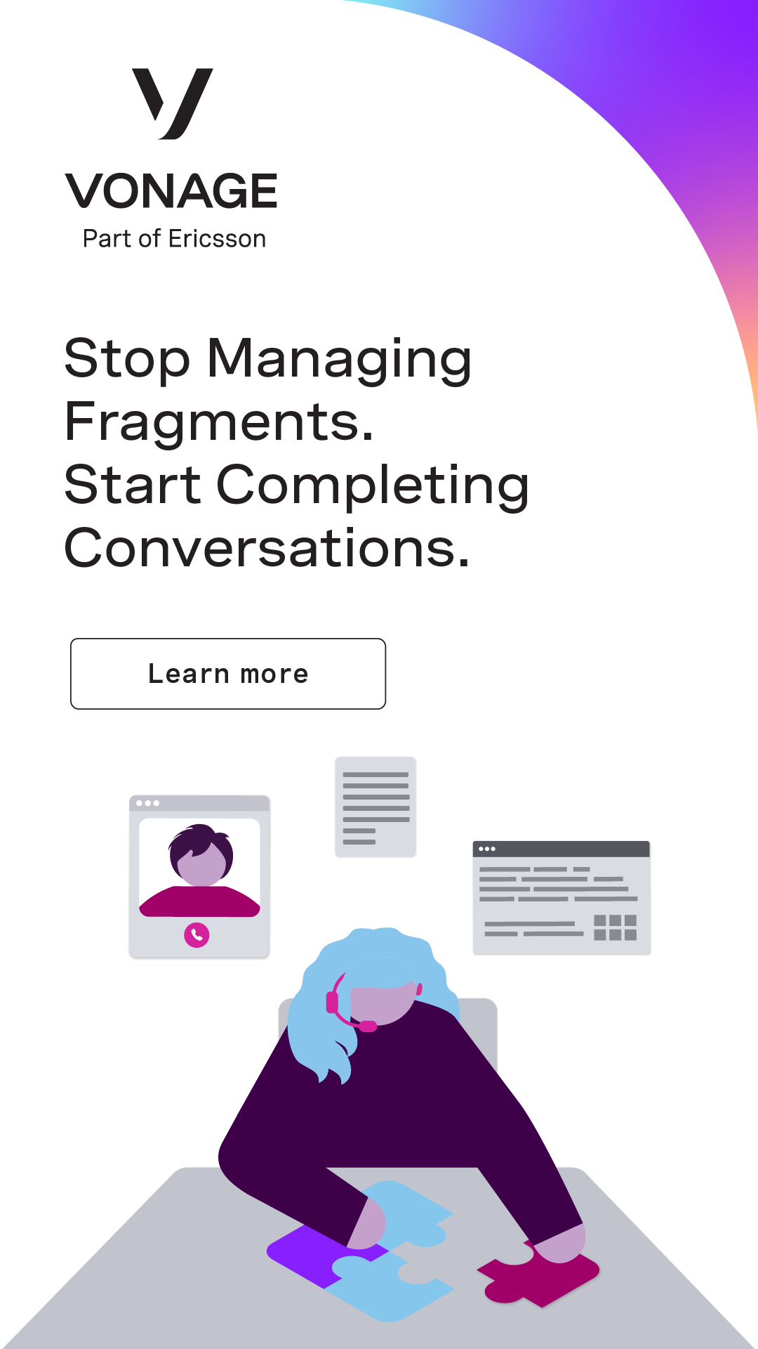 Vonage Facebook ad: Vonage Intelligent Workspace
