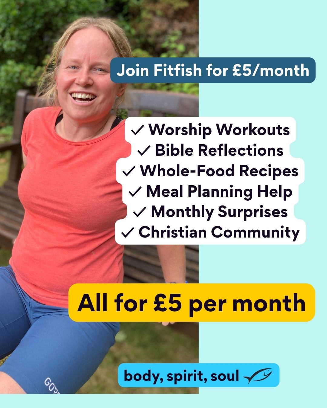 Fitfish Facebook ad: Join Fitfish for Just £5/Month