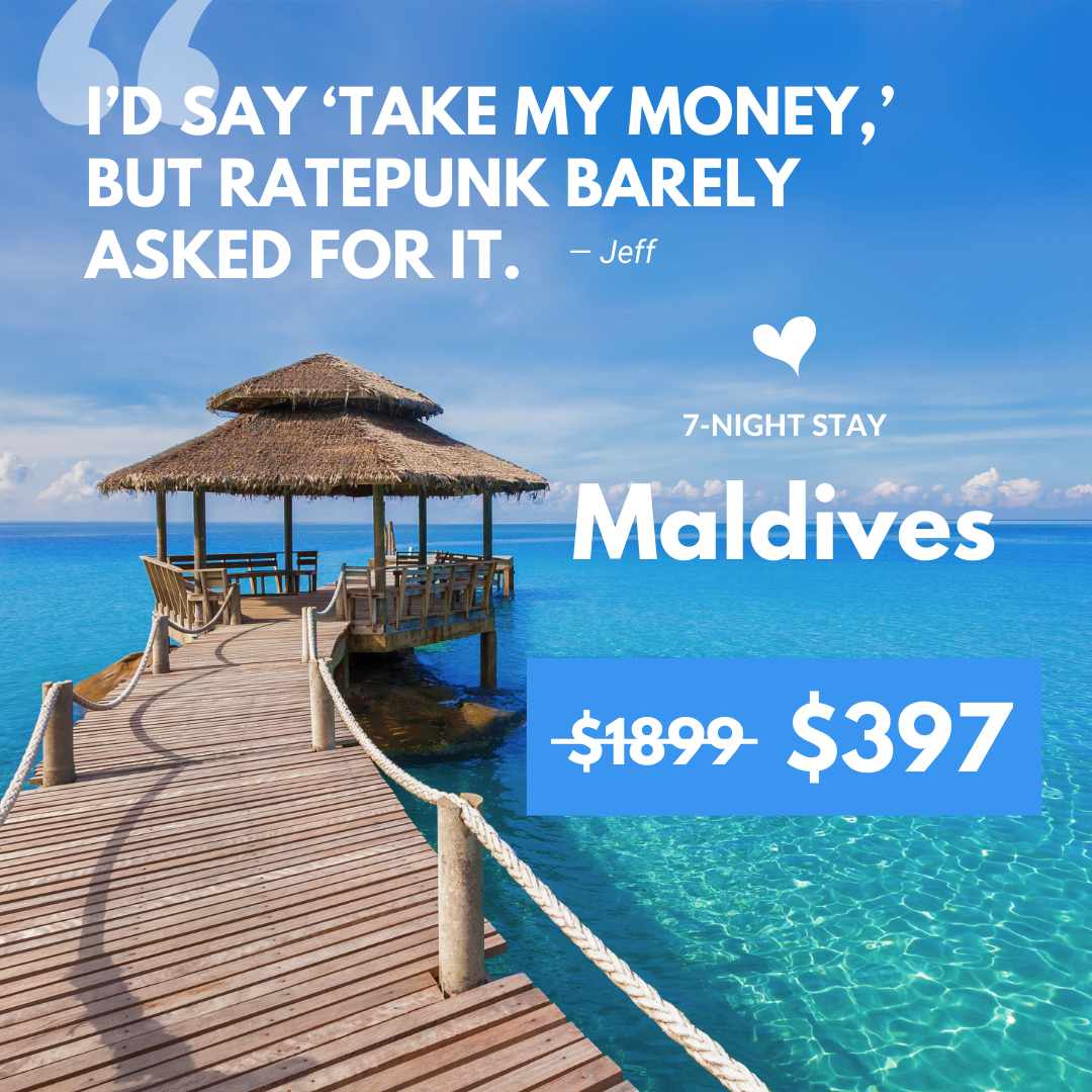 RatePunk Travel Deals Facebook ad