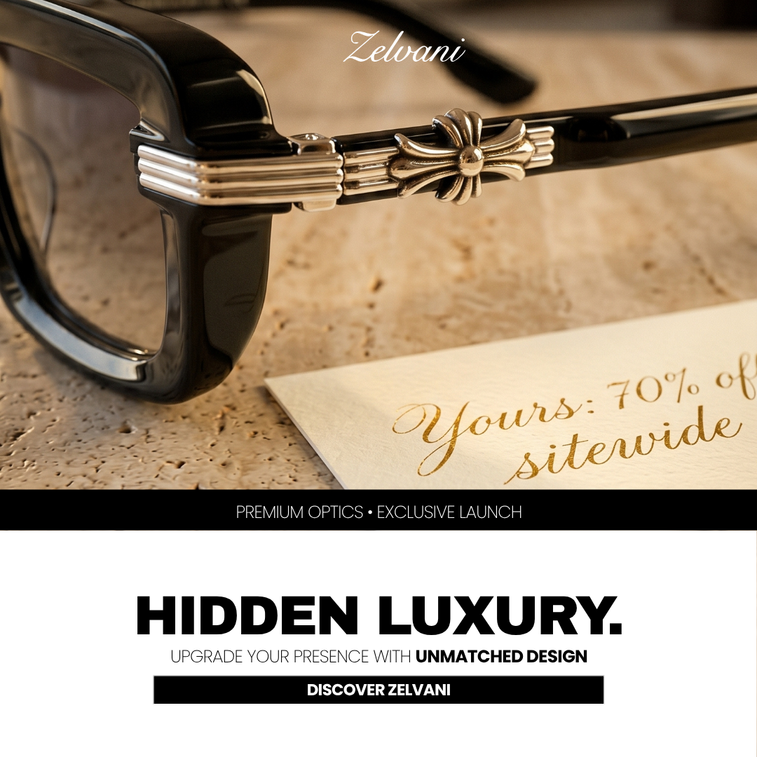Zelvani Facebook ad: Designer Eyewear, Up To 70% Off