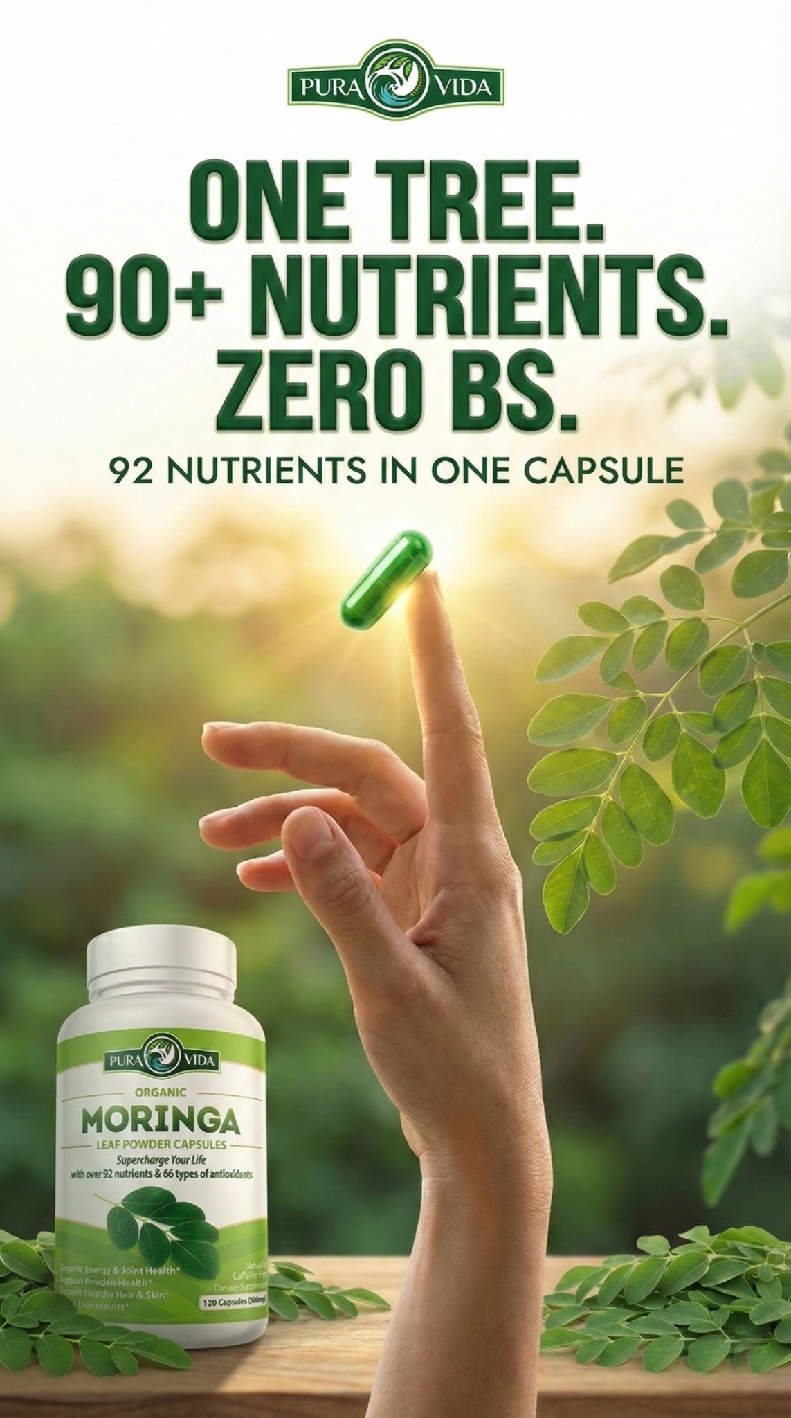 Pura Vida Moringa Facebook ad