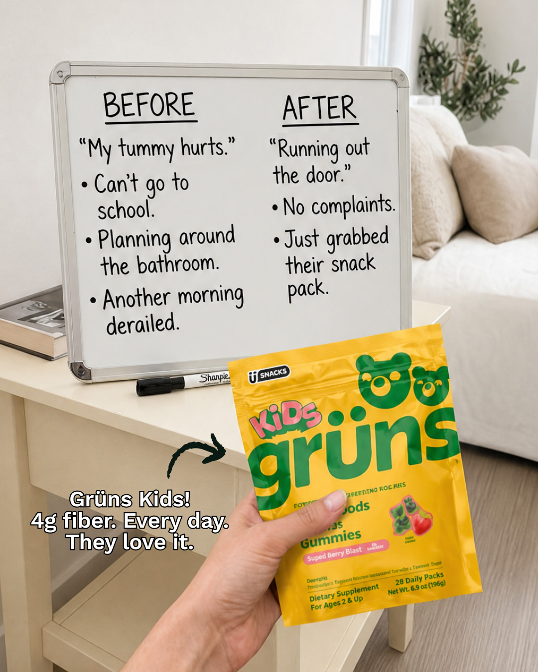 Grüns Kids Facebook ad