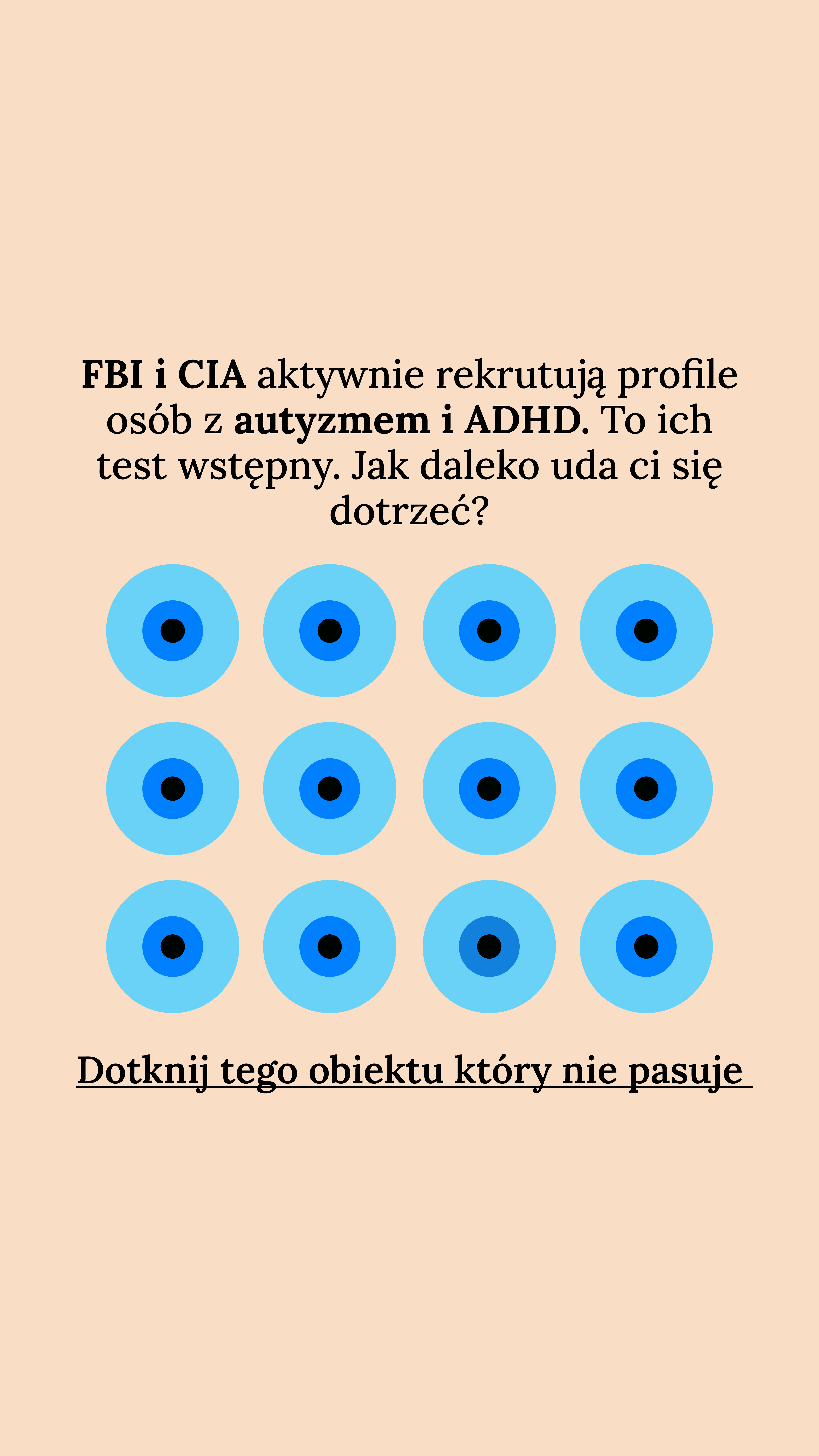 International IQ test Facebook ad