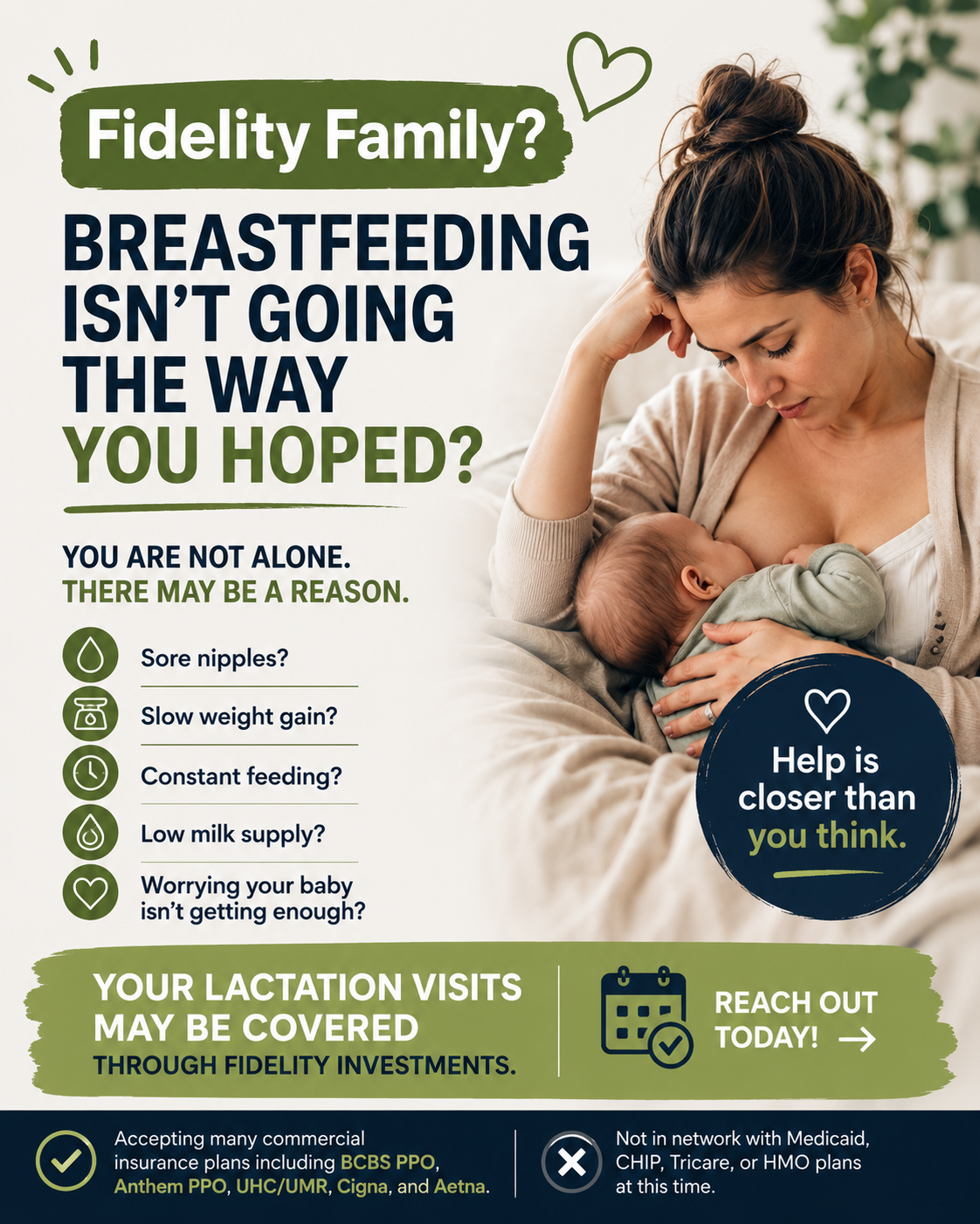 Nichole McCloy Facebook ad: Fidelity covers Breastfeeding support!