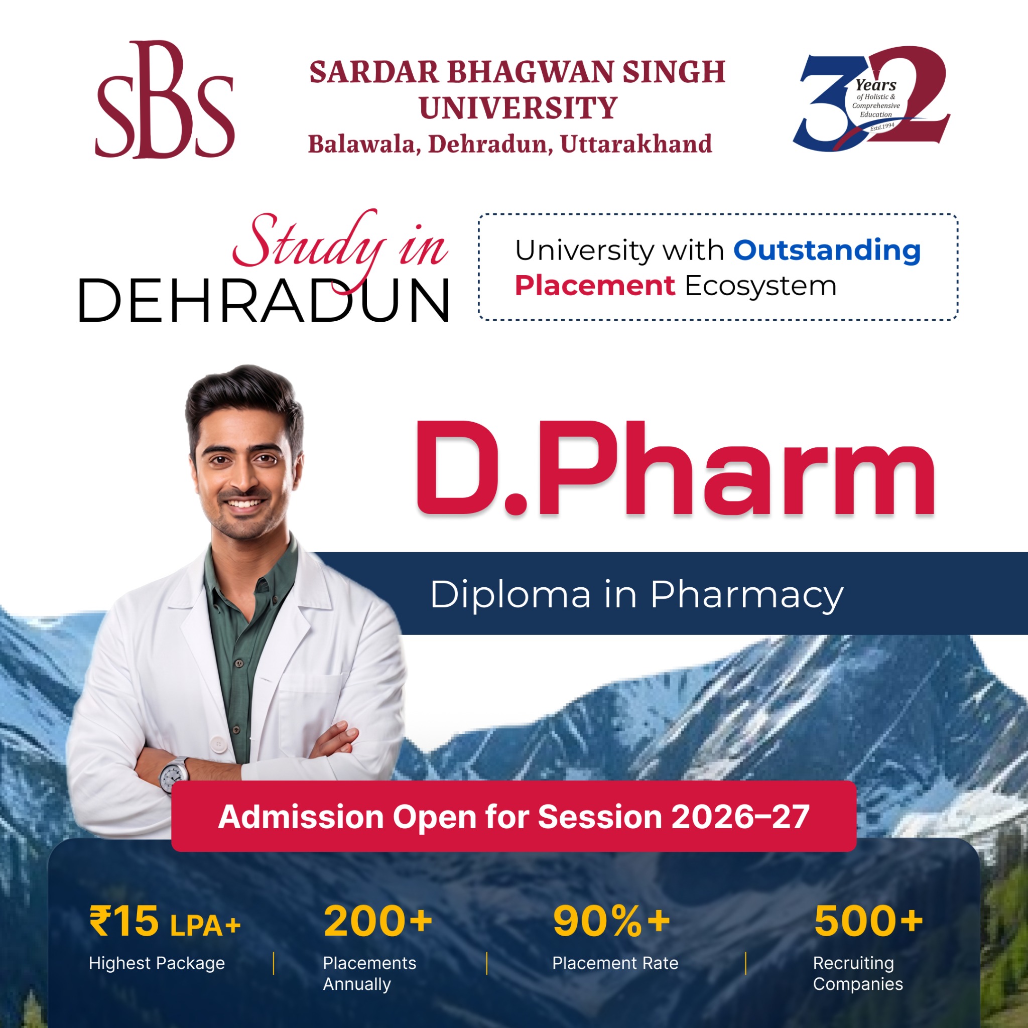 Sardar Bhagwan Singh University Facebook ad from Jun 17, 2026