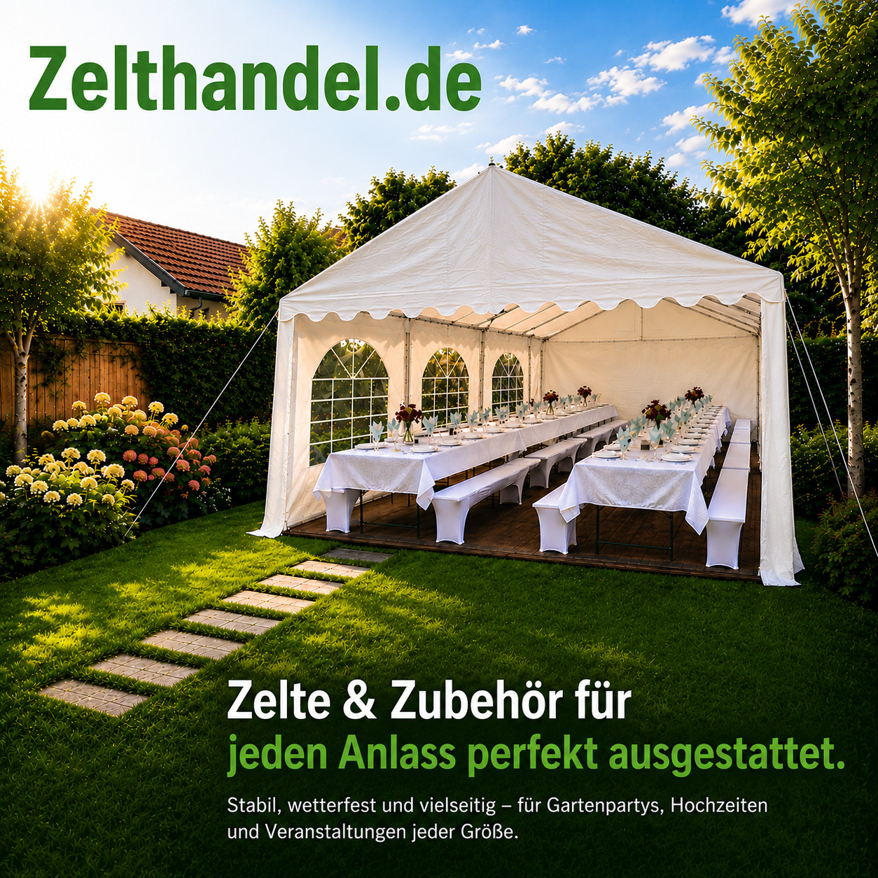 Zelthandel Facebook ad: Partyzelte