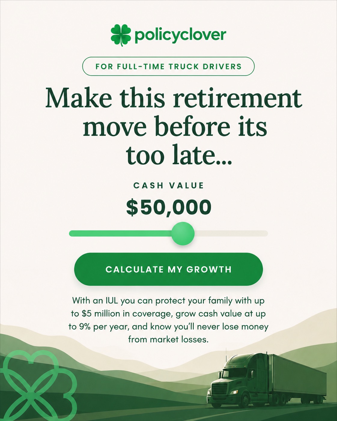 PolicyClover Facebook ad