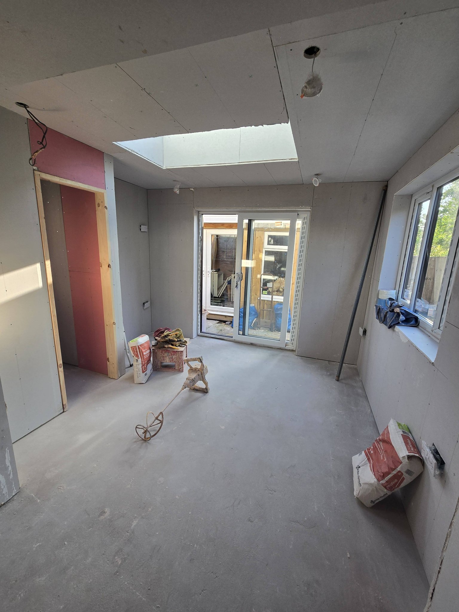 R Hobson Plastering Service Facebook ad: Lovely rear house extension completed today what an…