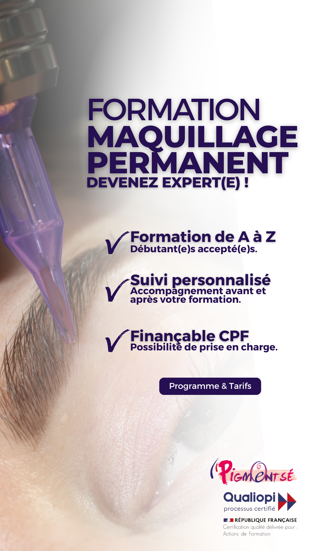 Centre de formation Pigmentsé Facebook ad from Mar 5, 2026