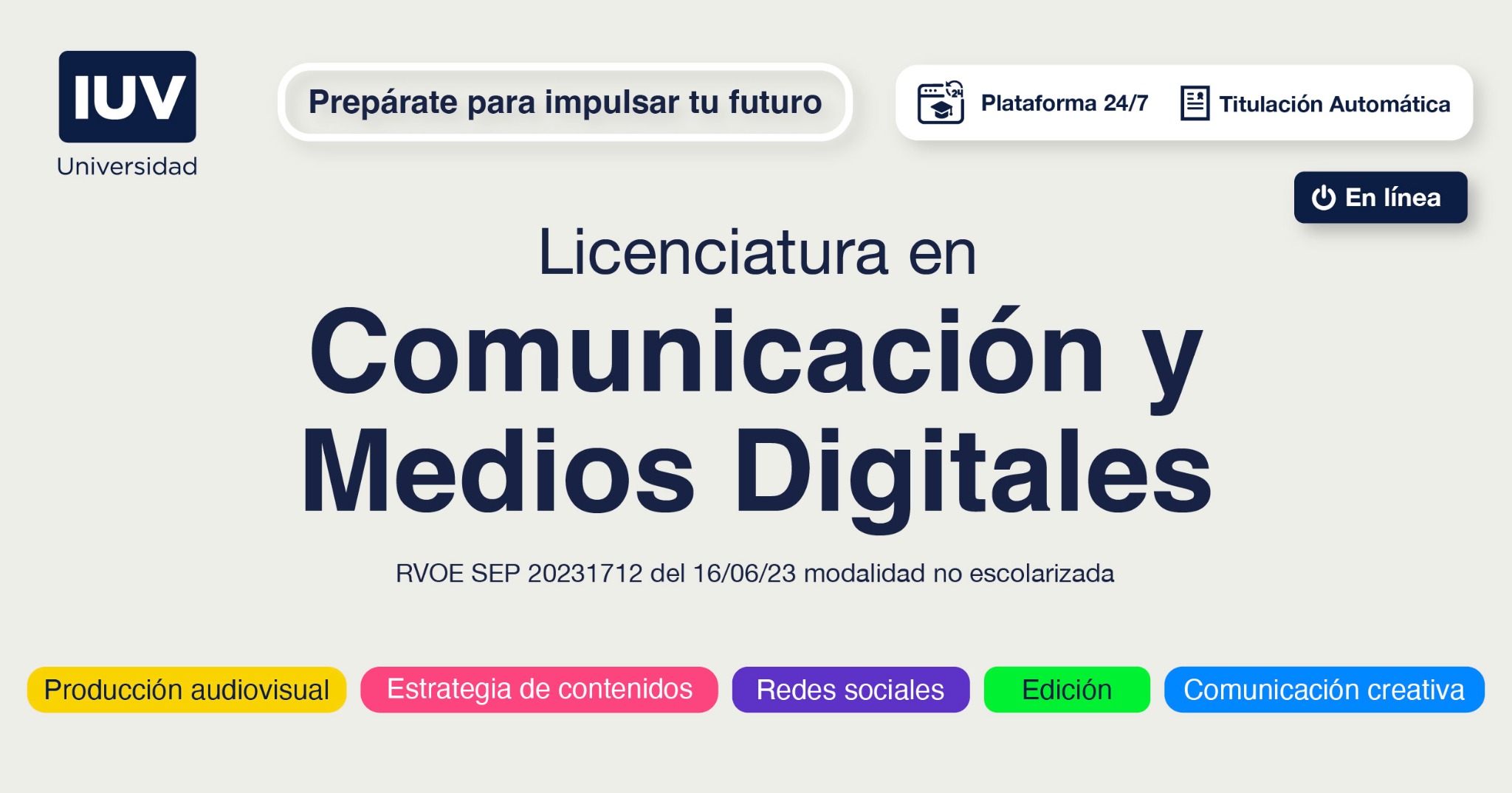 IUV Universidad Facebook ad: Regístrate aquí