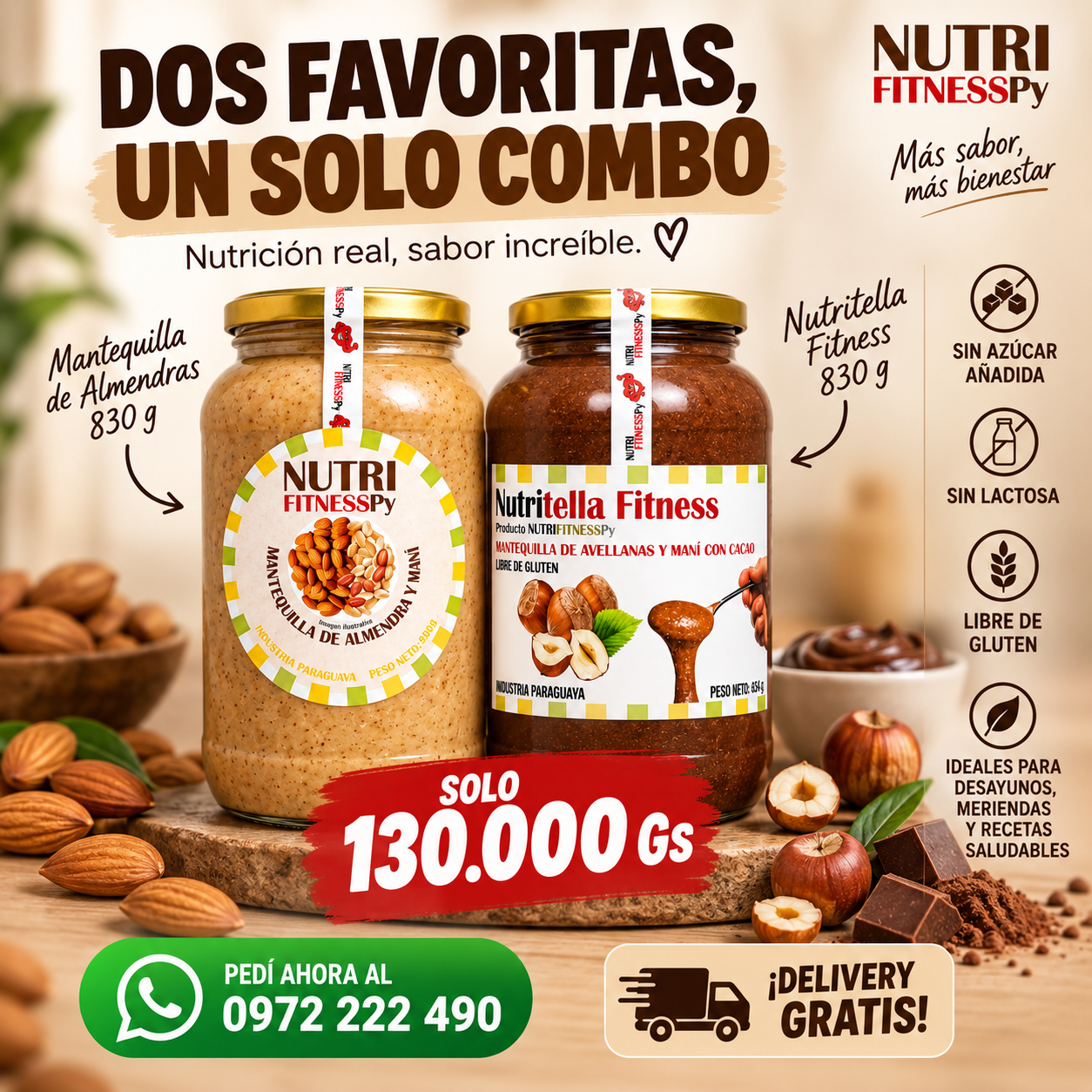 Nutri Fitness PY Facebook ad: 2 favoritas por 130.000 Gs