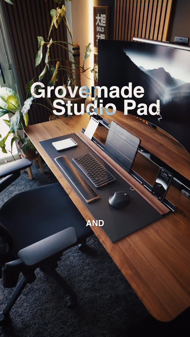 Grovemade Facebook ad: @grovemade a desk pad… but actually functional
