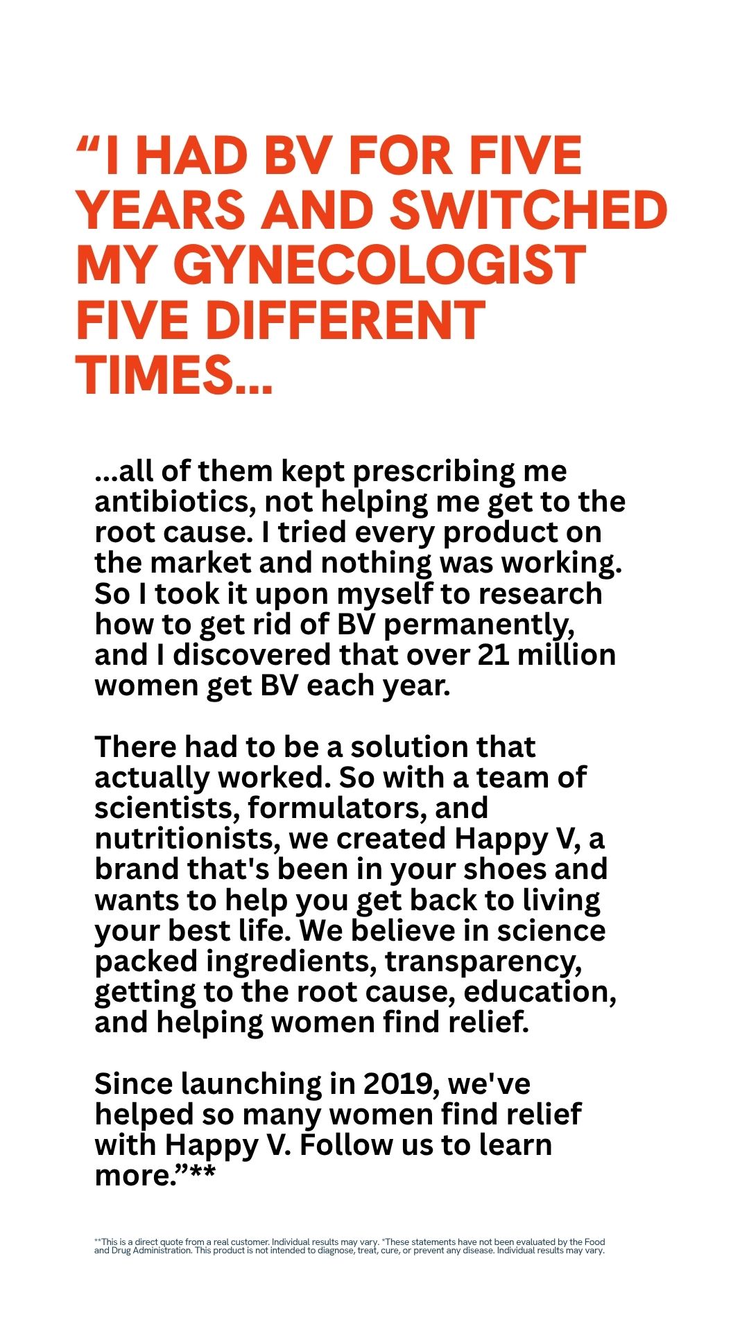 Happy V Facebook ad