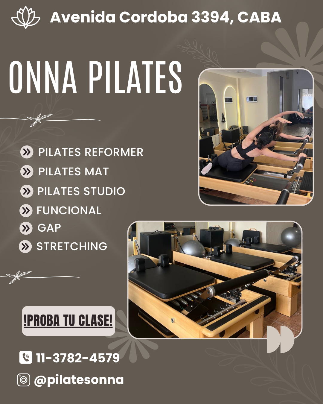 Onna Pilates Facebook ad: Ya podes agendar tus clases en Onna Pilates!