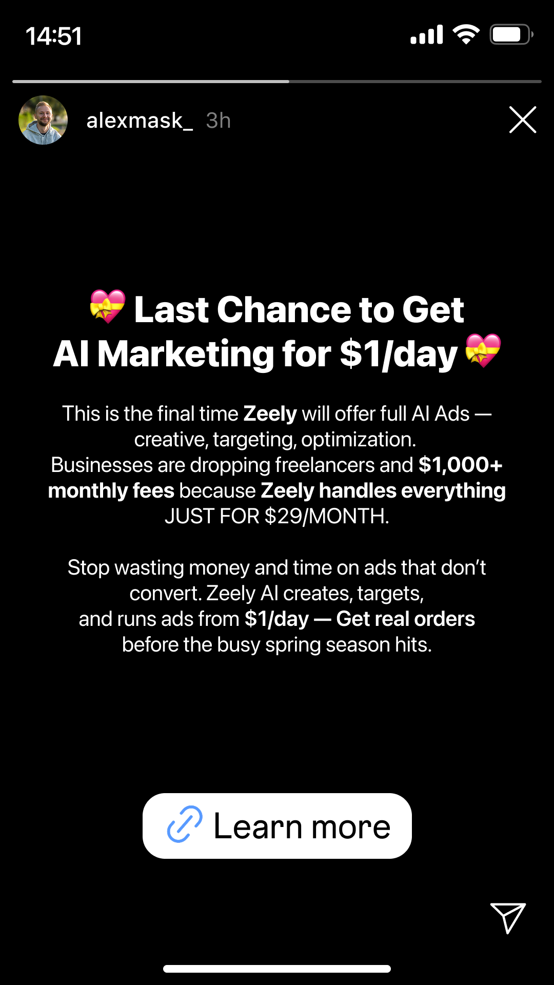 Zeely Facebook ad