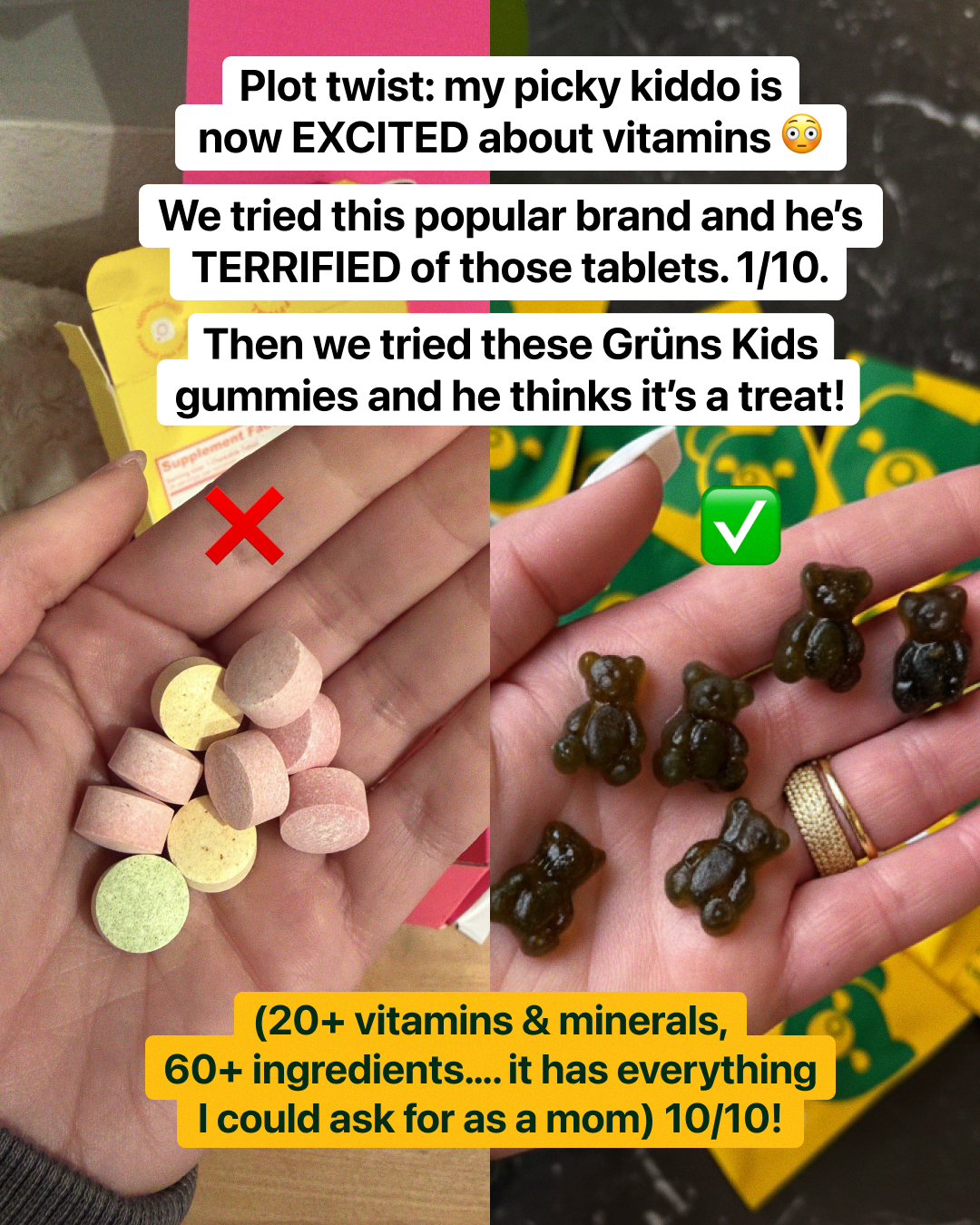 Grüns Kids Facebook ad