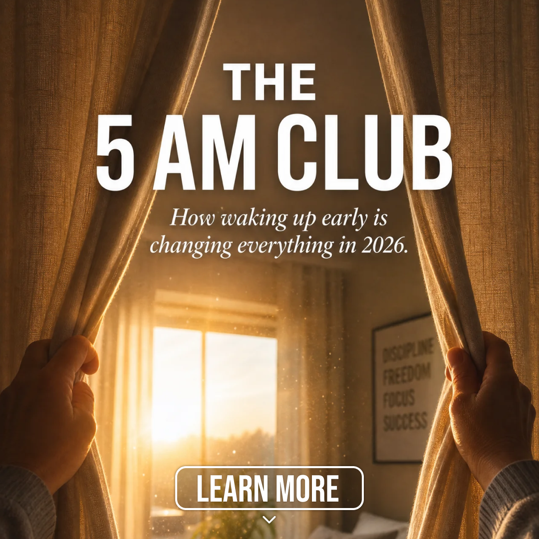 Blinkist Facebook ad: Thousands Swear By The 5 AM Club Morning Routine. I Tried…