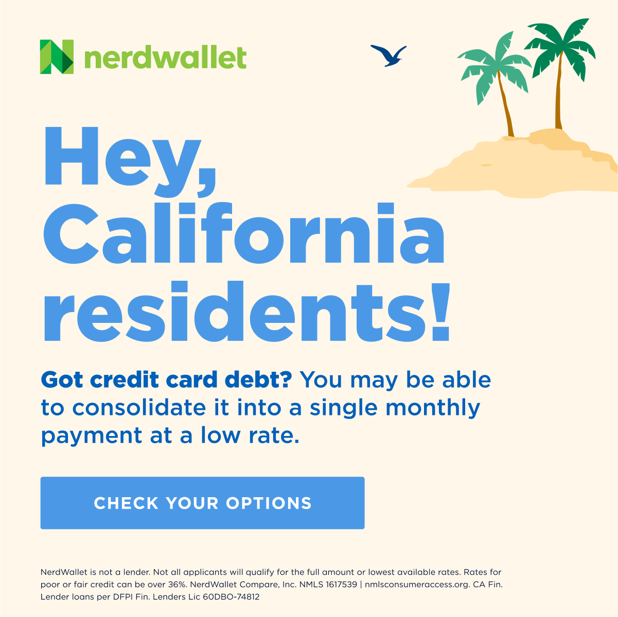 NerdWallet Facebook ad