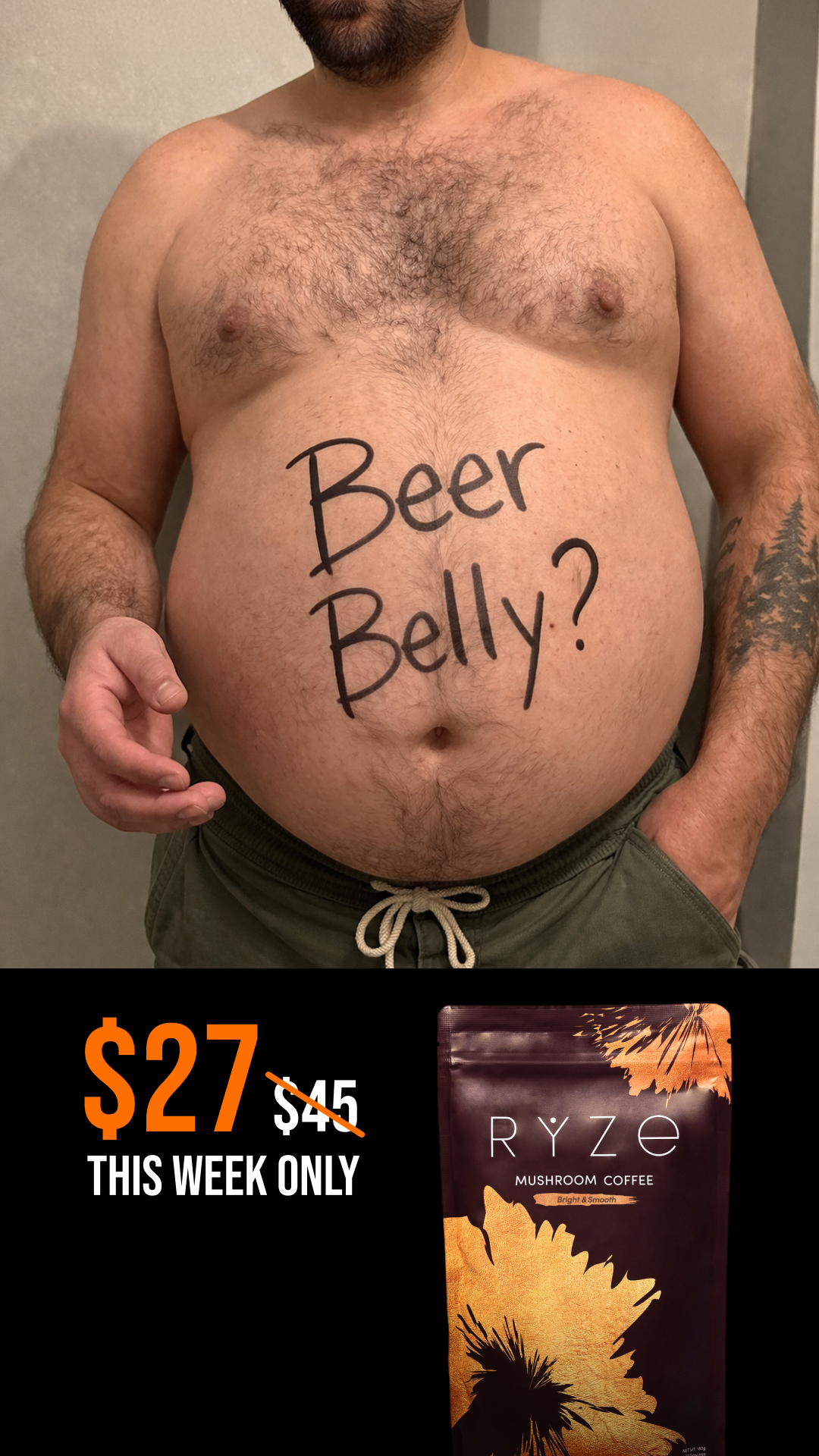 RYZE Superfoods Facebook ad