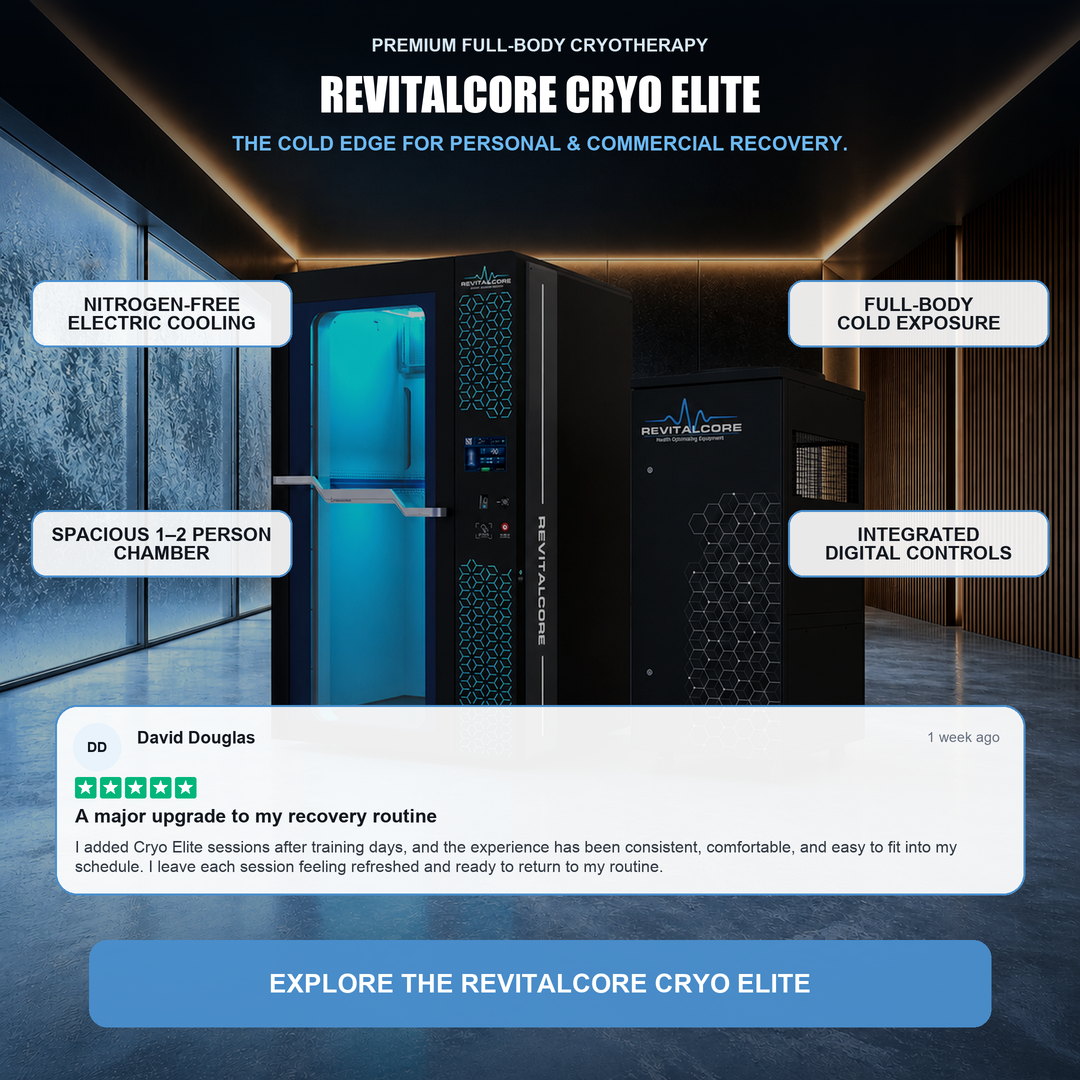 RevitalCore Equipment Facebook ad: Turn your space into the recovery destination clients…