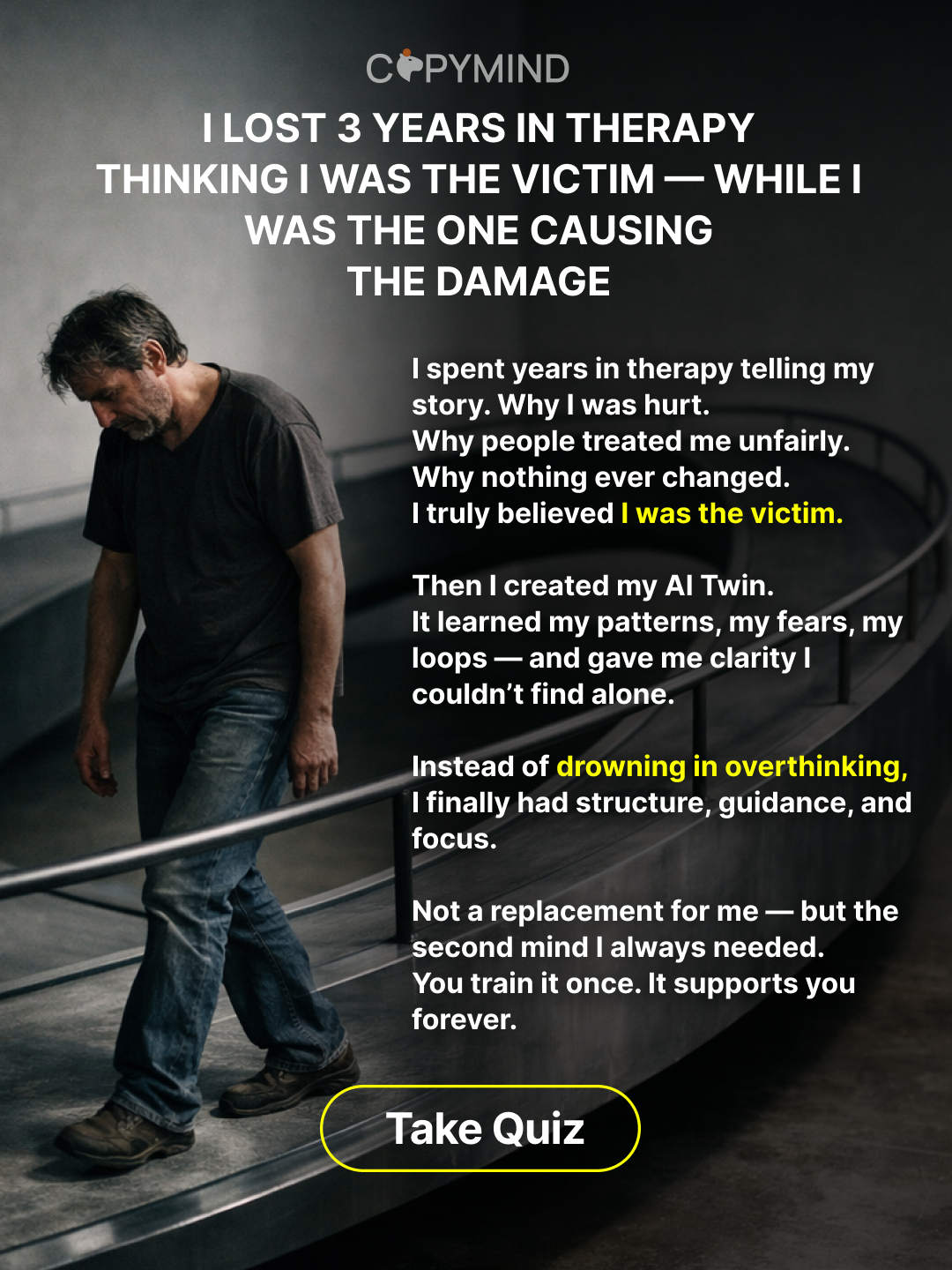 Copymind: AI twin for therapy Facebook ad