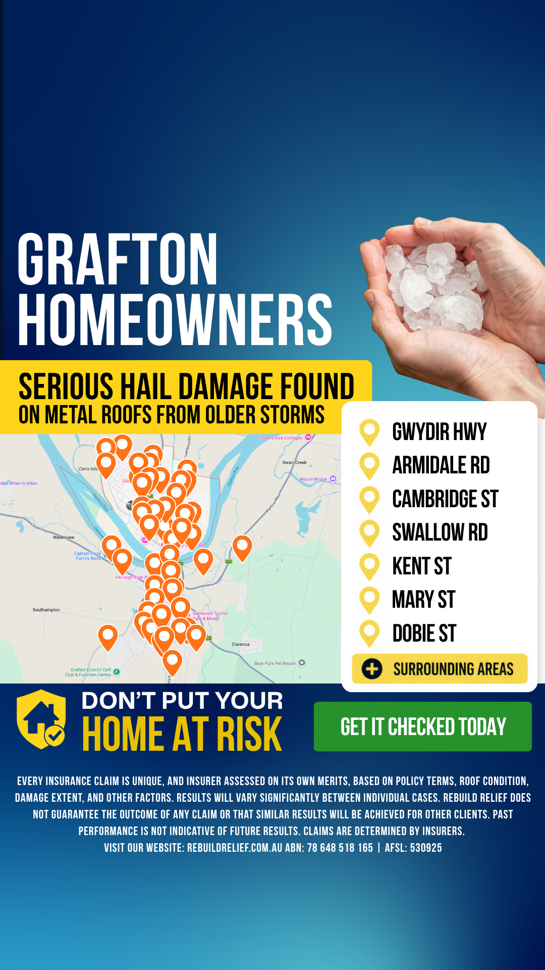 Rebuild Relief Facebook ad