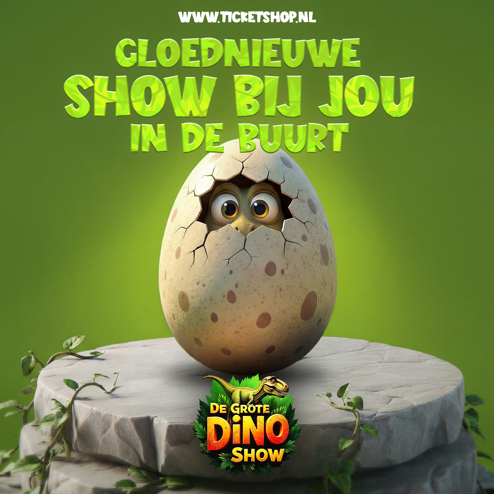 De Grote Dino Show Facebook ad: 27 sept. Stadsschouwburg Antwerpen