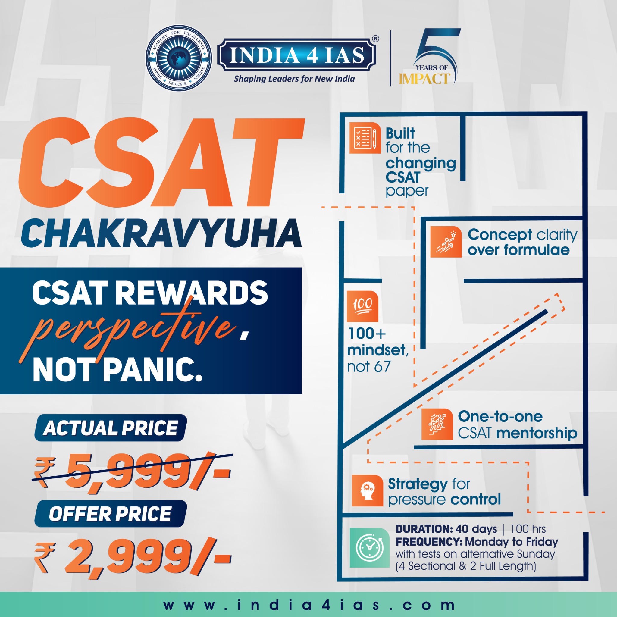 India 4 IAS Facebook ad: CSAT Chakravyuha