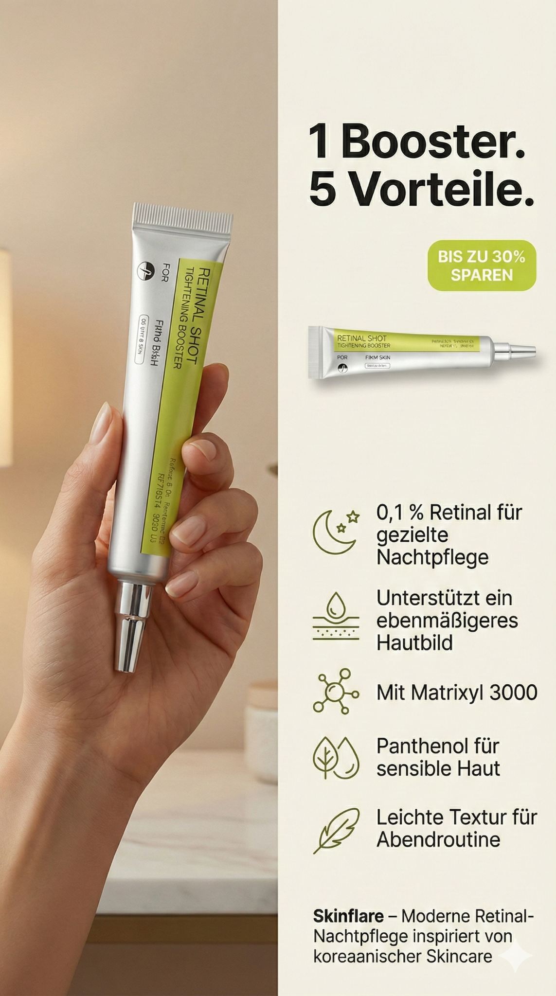 Skinflare.de Facebook ad from Feb 15, 2026
